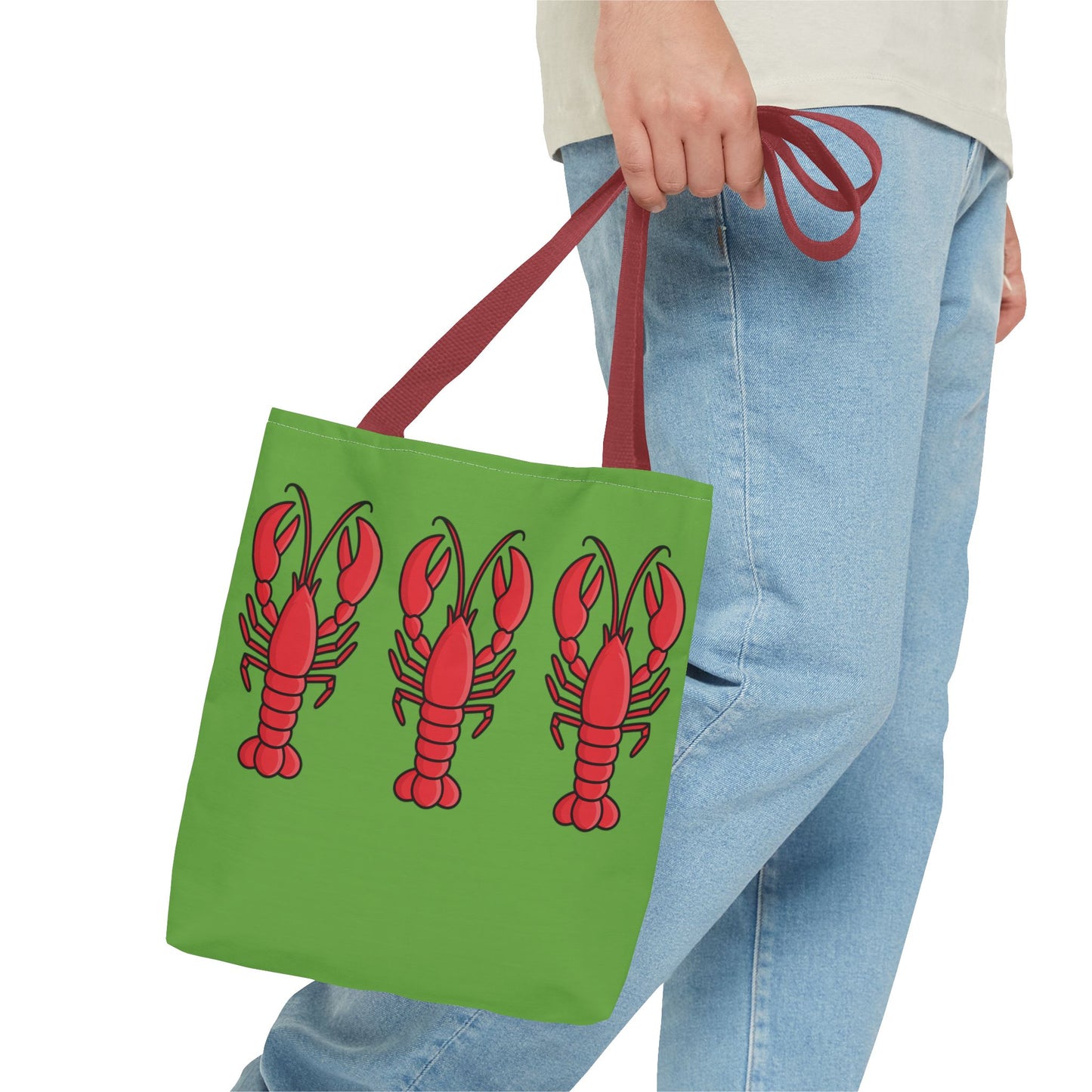 Lobster Print Tote Bag, Beach Bag, Summer Accessory, Gift for Seafood Lovers, Fun Shopping Tote, Lobster Lover Gift