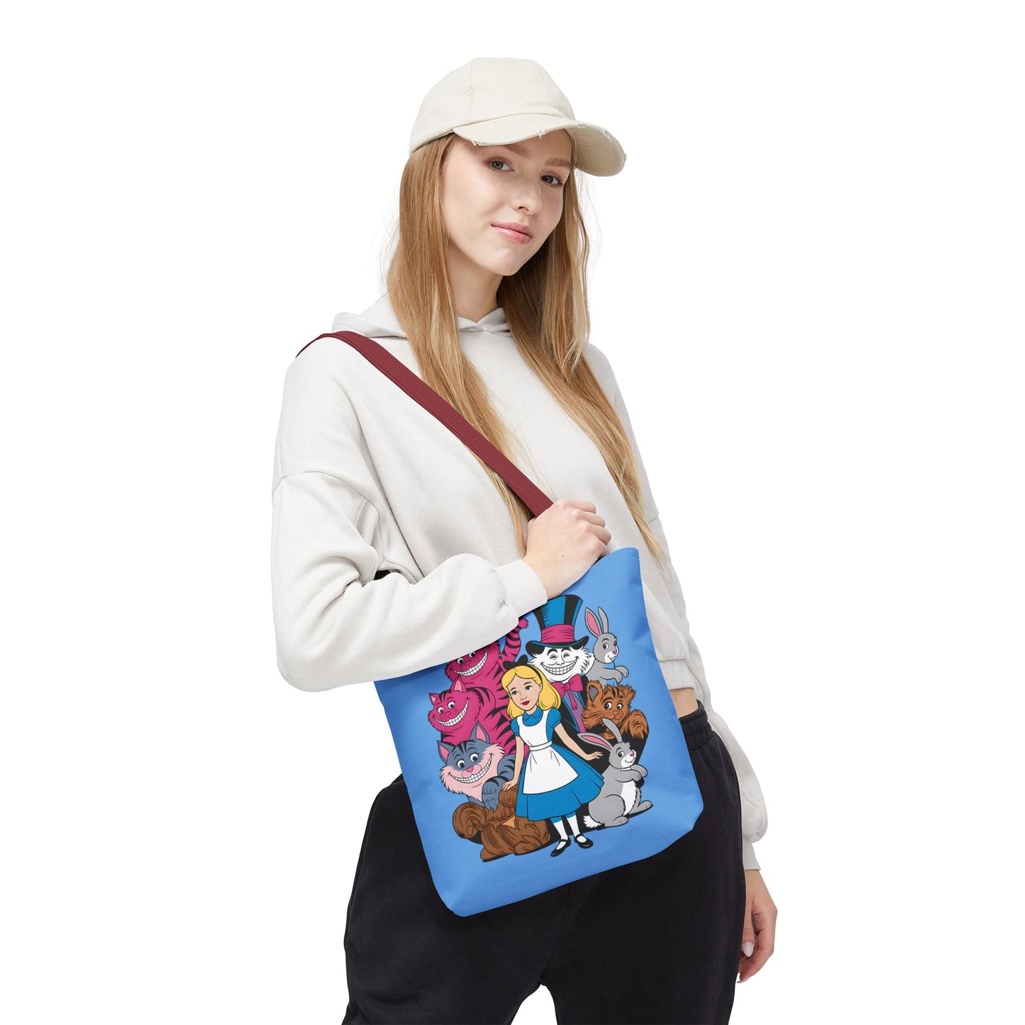Charming Wonderland Tote Bag | Alice in Wonderland AOP | Fun Gift, Eco-Friendly, Movie Lover, Unique Accessory, Quirky Shopping Bag
