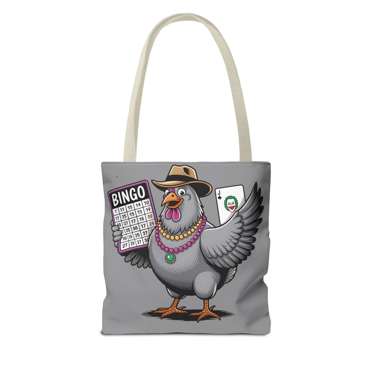Bingo Pigeon Tote Bag | Fun Game Night Accessory, Beach Bag, Casual Everyday Bag, Gift for Gamers, Quirky Animal Tote
