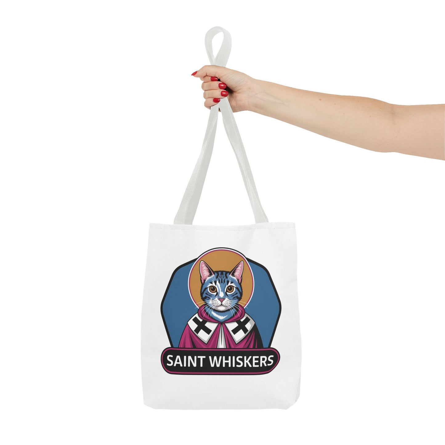 Saint Whiskers Cat Tote Bag - Cute & Quirky Cat Lover Bag