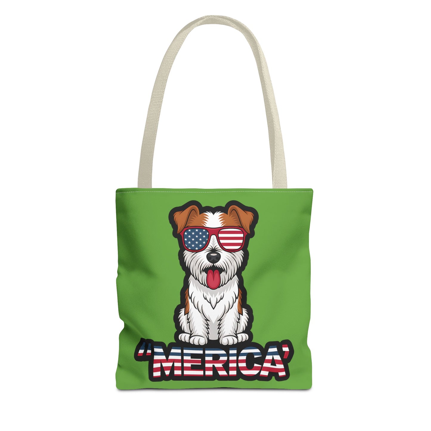 Patriotic Dog Tote Bag - Perfect for Dog Lovers, Fourth of July, Beach Trips, and Everyday Use, Cute Pet Lover Gift, AOP Design