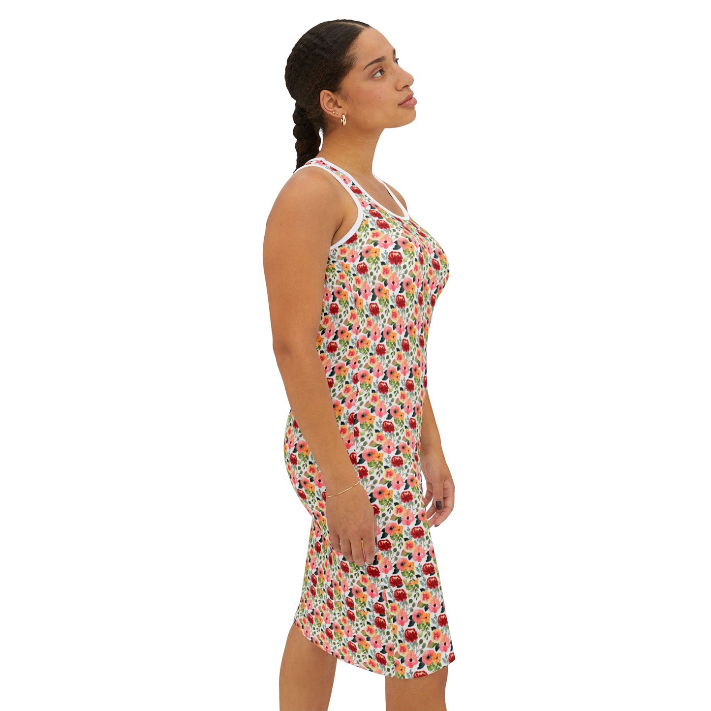 Floral Women's Racerback Dress - Perfect for Summer & Casual Outings