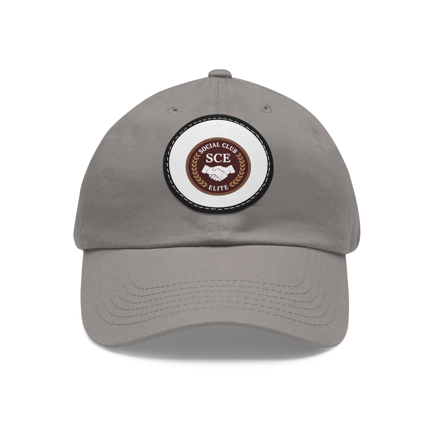 Custom Round Leather Patch Dad Hat for Casual Style