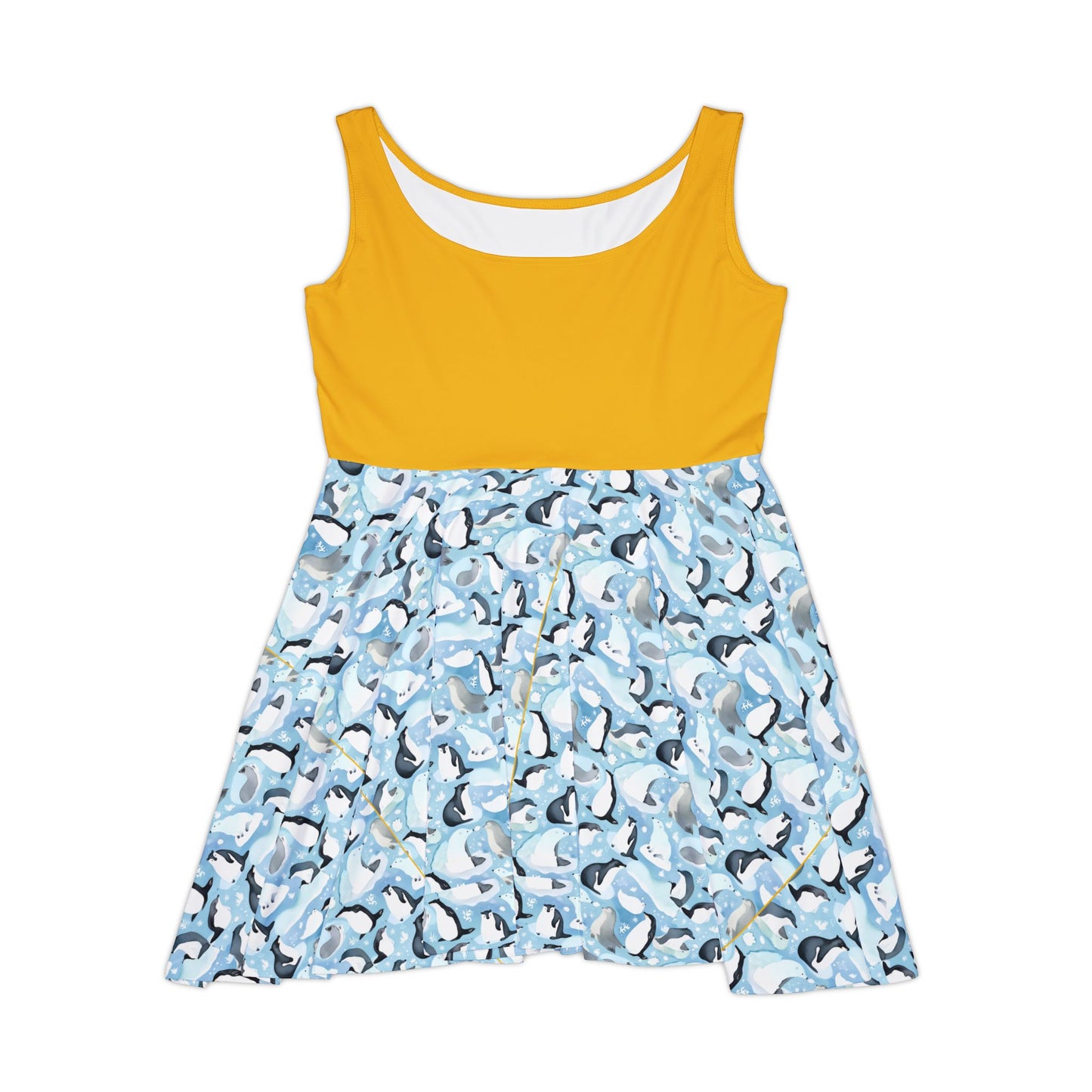 Cute Penguin Pattern Women's Skater Dress - Perfect for Summer & Casual Outings