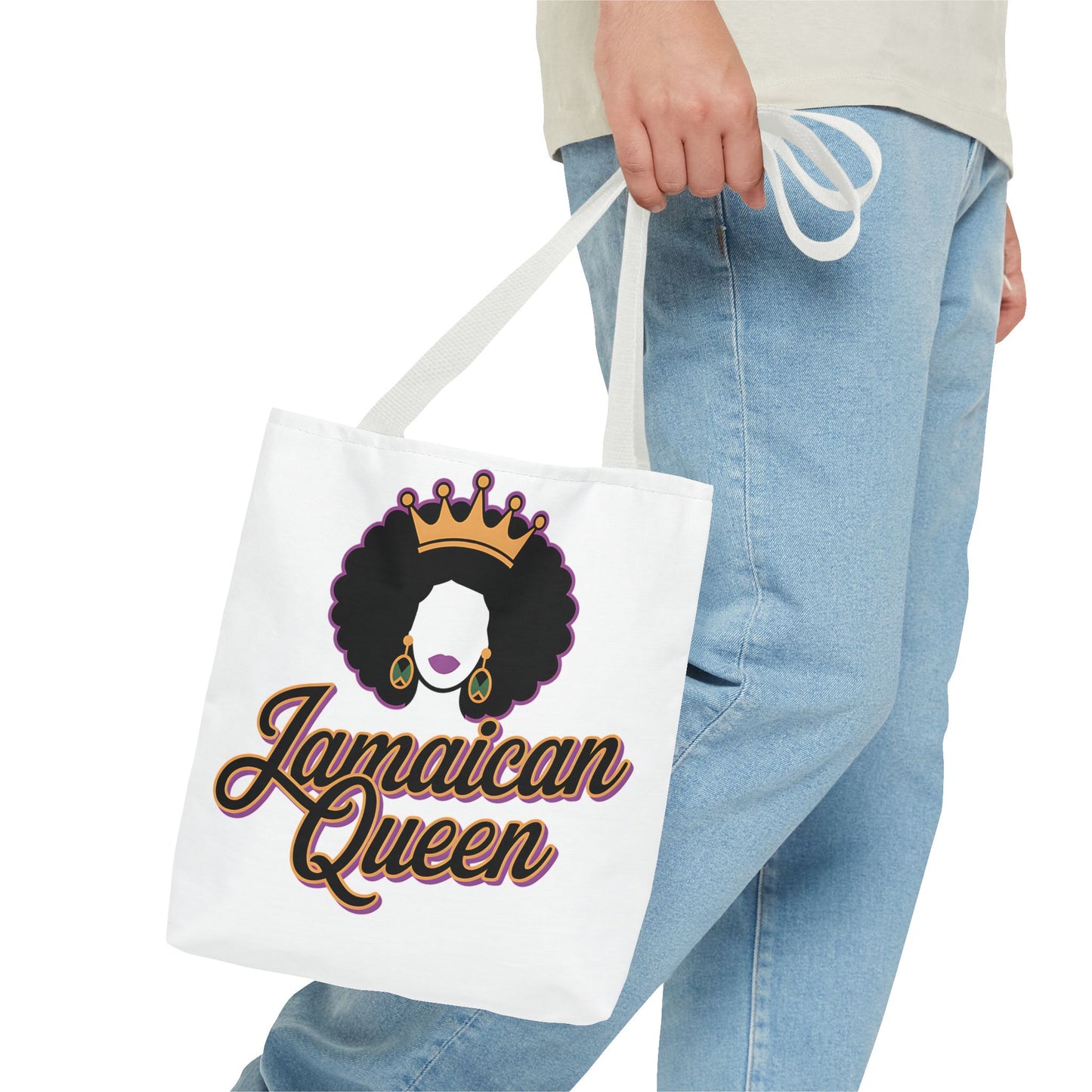 Jamaican Queen Tote Bag - Stylish Canvas Bag for Proud Heritage