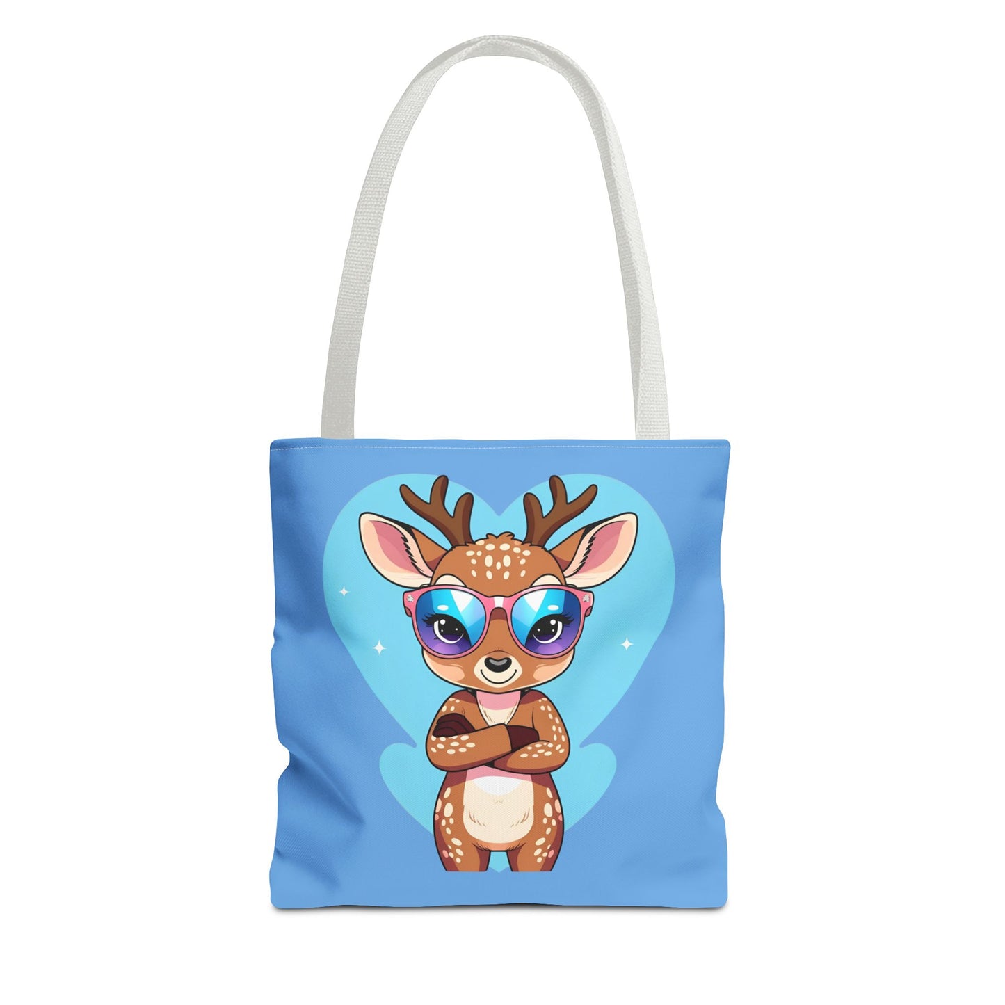 Whimsical Deer Tote Bag, Cute Animal Bag, Eco-Friendly Shopper, Adventurer Gift, Kids Bag, Animal Lover Gift, Cartoon Design