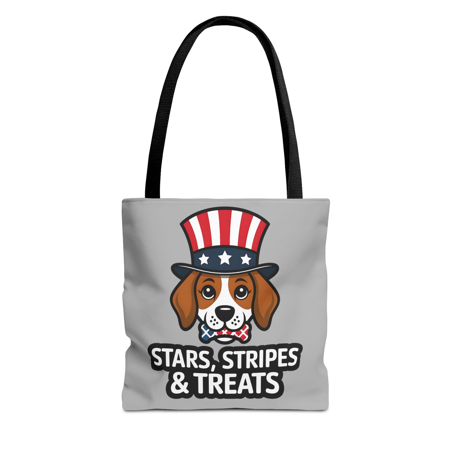 Patriotic Dog Tote Bag - Stars, Stripes & Treats - Cute Pet Lover Gift, Summer Fair, Dog Lovers, July 4th, Everyday Use