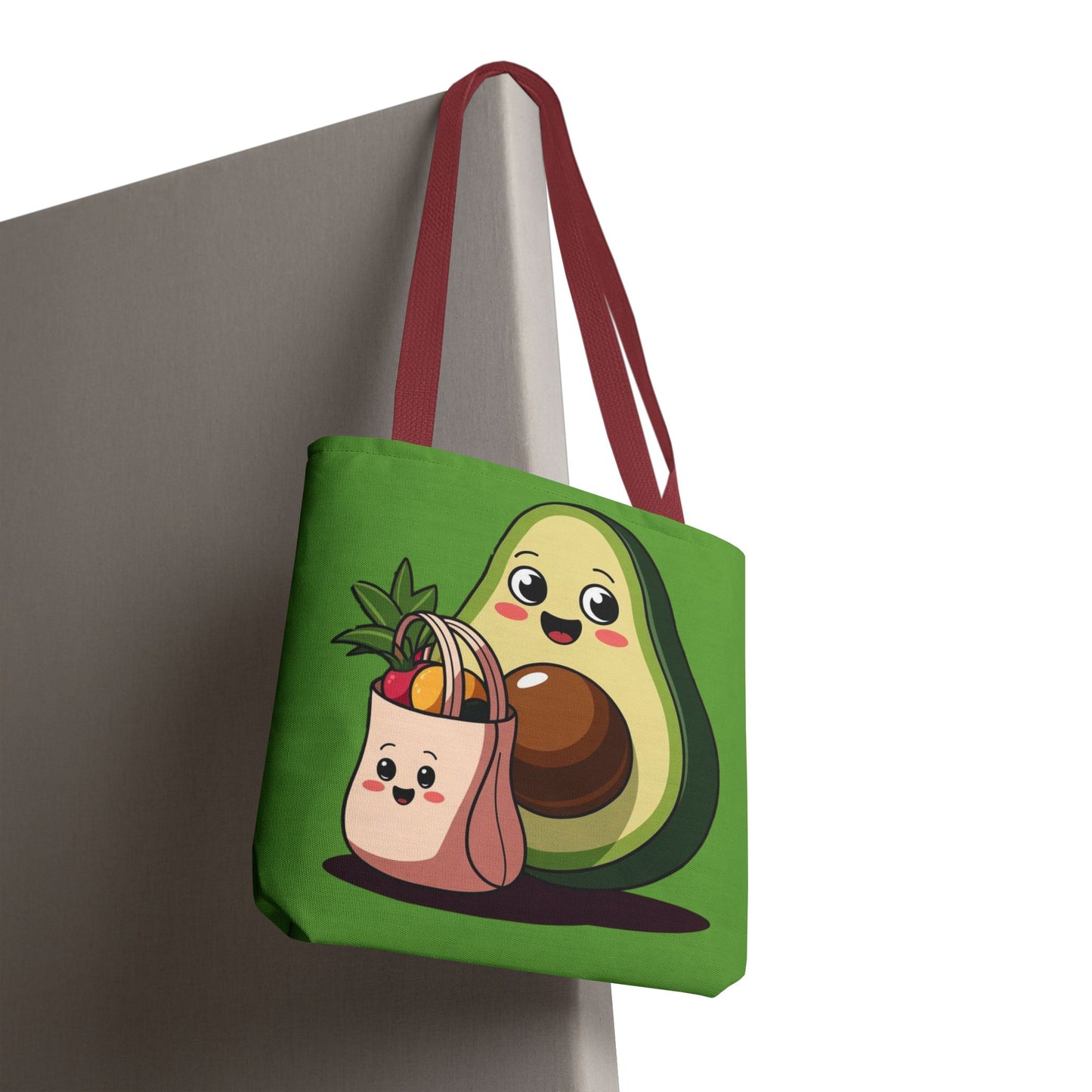 Cute Avocado Tote Bag, Eco-Friendly Shopping, Gift for Foodies, Farmers Market, Fun and Quirky