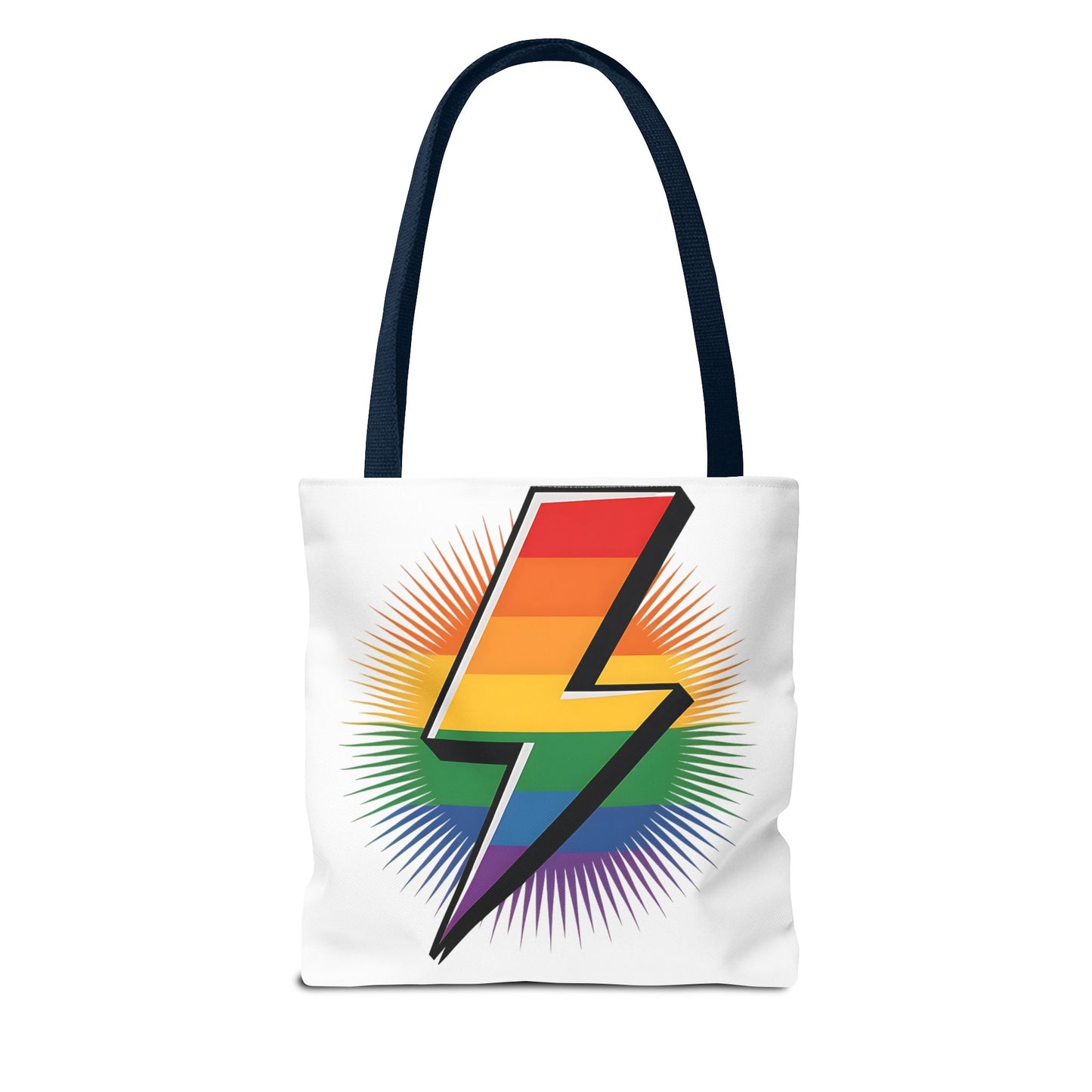 Rainbow Lightning Tote Bag - Vibrant Stylish Eco-Friendly Carryall
