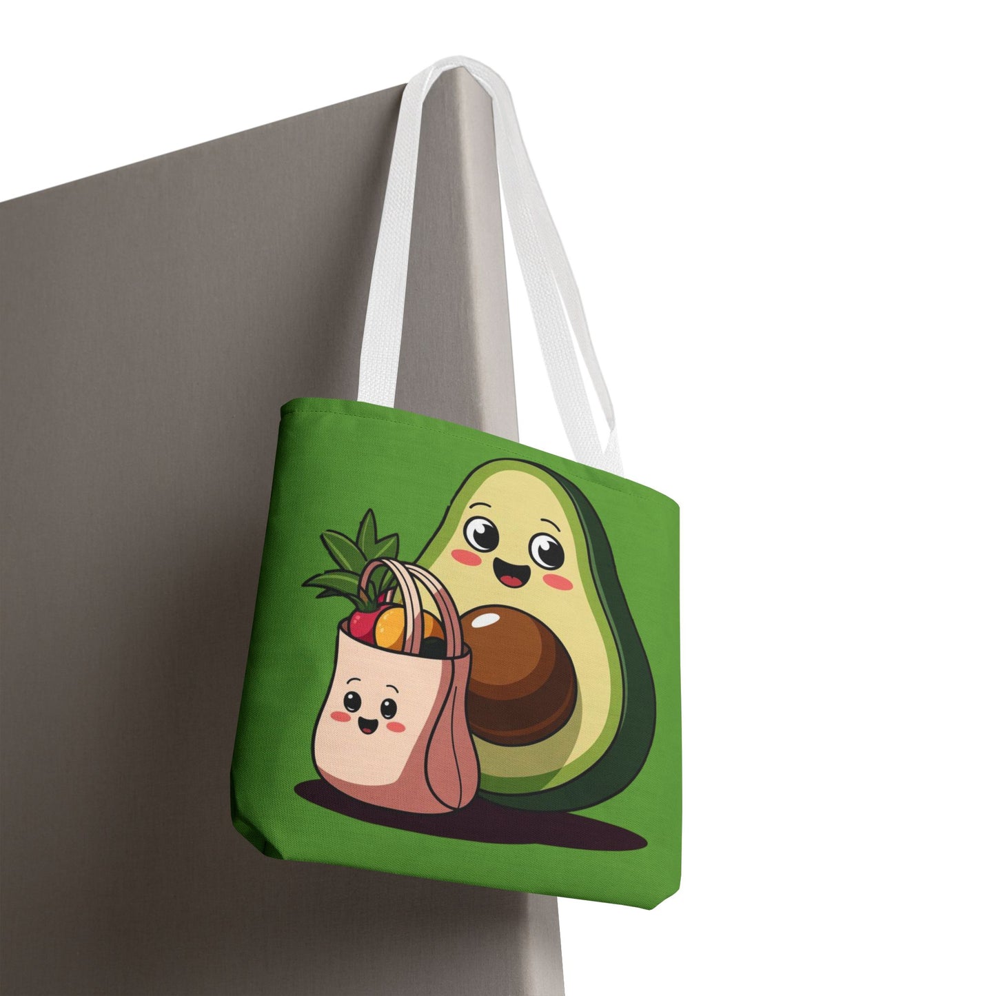 Cute Avocado Tote Bag, Eco-Friendly Shopping, Gift for Foodies, Farmers Market, Fun and Quirky
