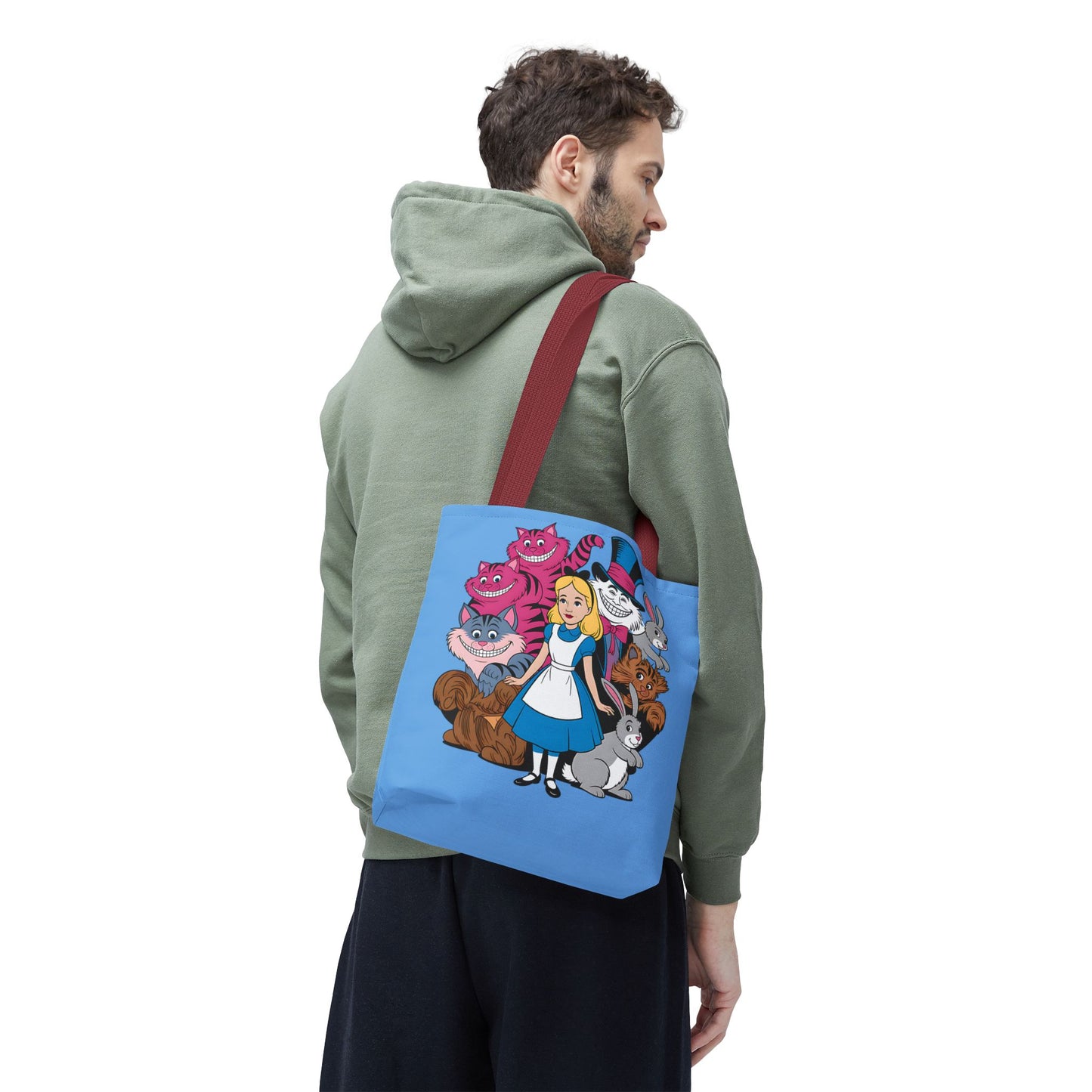 Charming Wonderland Tote Bag | Alice in Wonderland AOP | Fun Gift, Eco-Friendly, Movie Lover, Unique Accessory, Quirky Shopping Bag