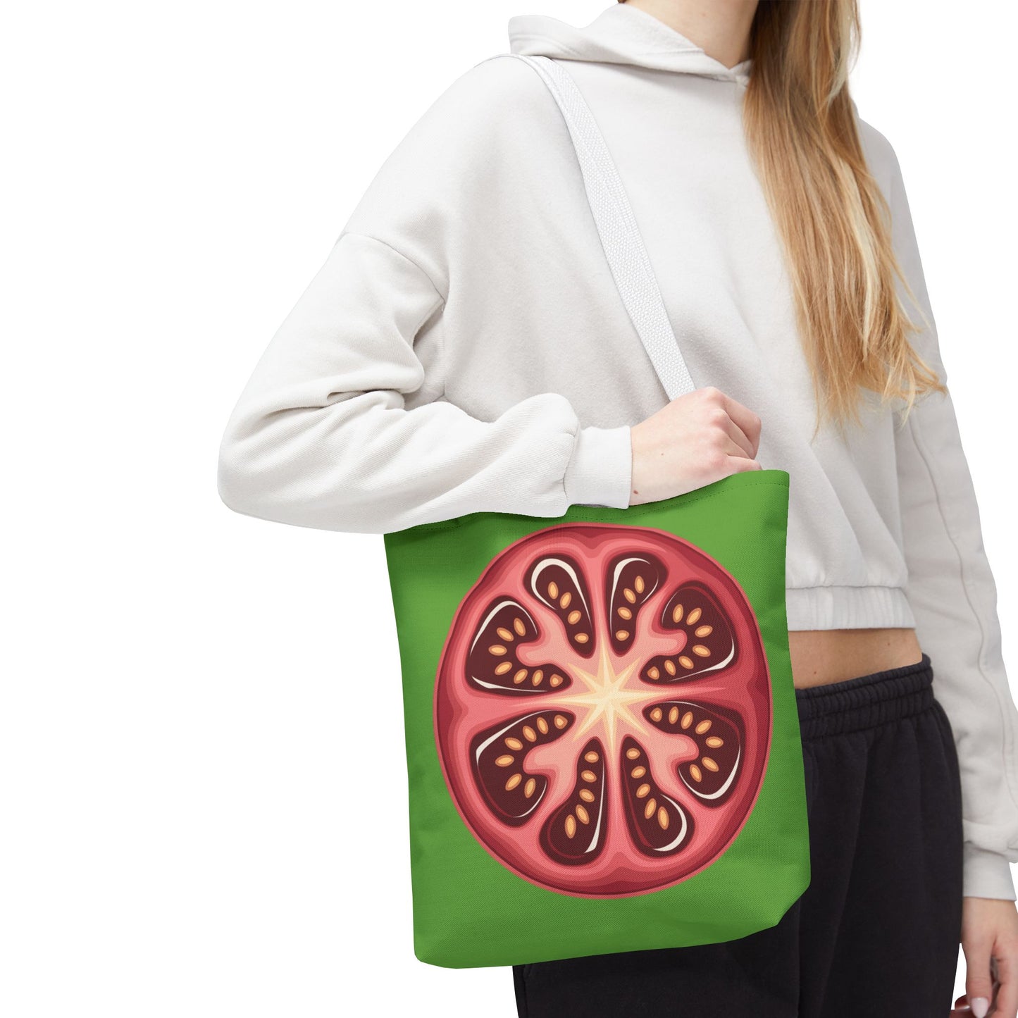 Vibrant Tomato Pattern Tote Bag - Grocery Bag, Reusable Shopping Bag, Eco-Friendly Tote, Farmhouse Decor, Gift for Gardeners