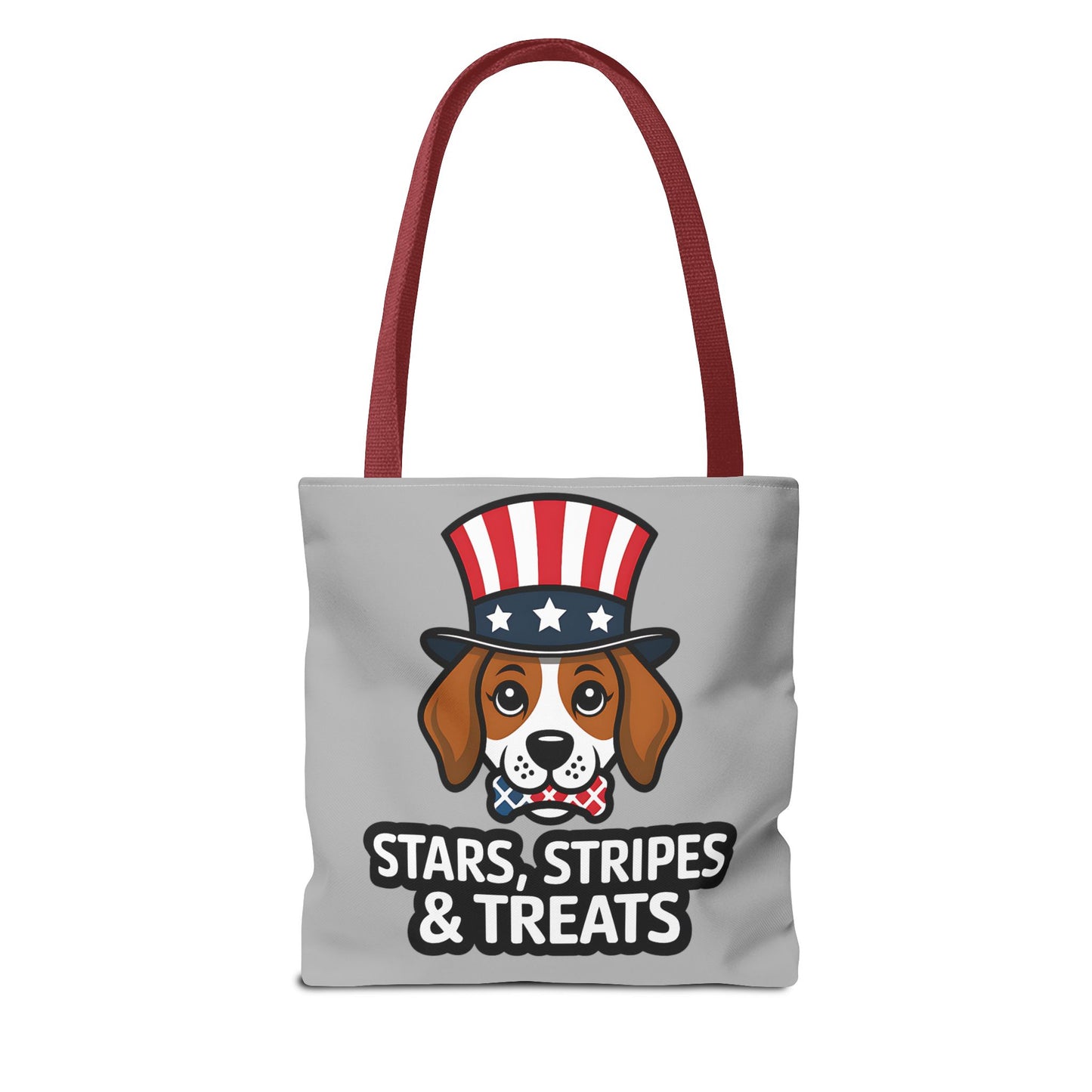 Patriotic Dog Tote Bag - Stars, Stripes & Treats - Cute Pet Lover Gift, Summer Fair, Dog Lovers, July 4th, Everyday Use