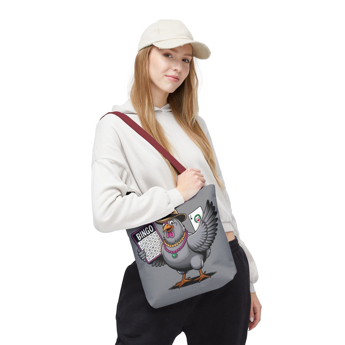 Bingo Pigeon Tote Bag | Fun Game Night Accessory, Beach Bag, Casual Everyday Bag, Gift for Gamers, Quirky Animal Tote