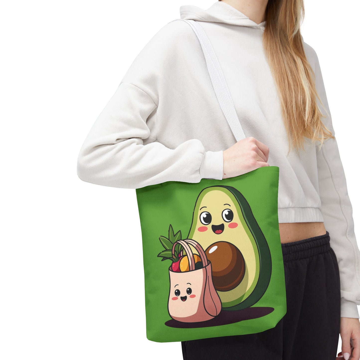 Cute Avocado Tote Bag, Eco-Friendly Shopping, Gift for Foodies, Farmers Market, Fun and Quirky