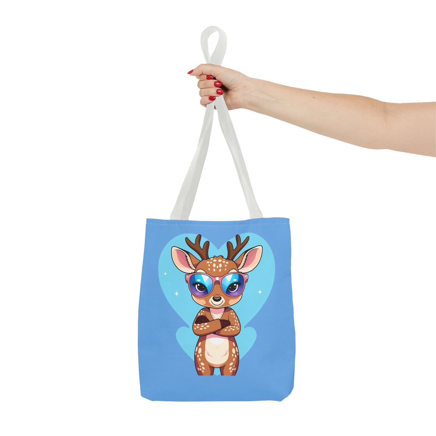 Whimsical Deer Tote Bag, Cute Animal Bag, Eco-Friendly Shopper, Adventurer Gift, Kids Bag, Animal Lover Gift, Cartoon Design