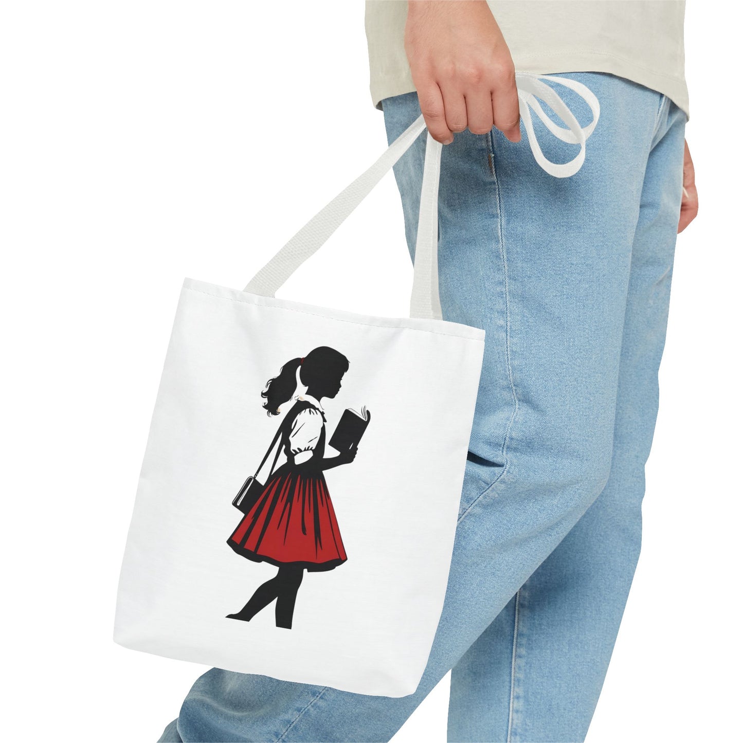 Chic Literary Tote Bag, Stylish Book Tote, Girly Eco-Friendly Bag, Feminine Reusable Shopper, Perfect Gift for Book Lovers