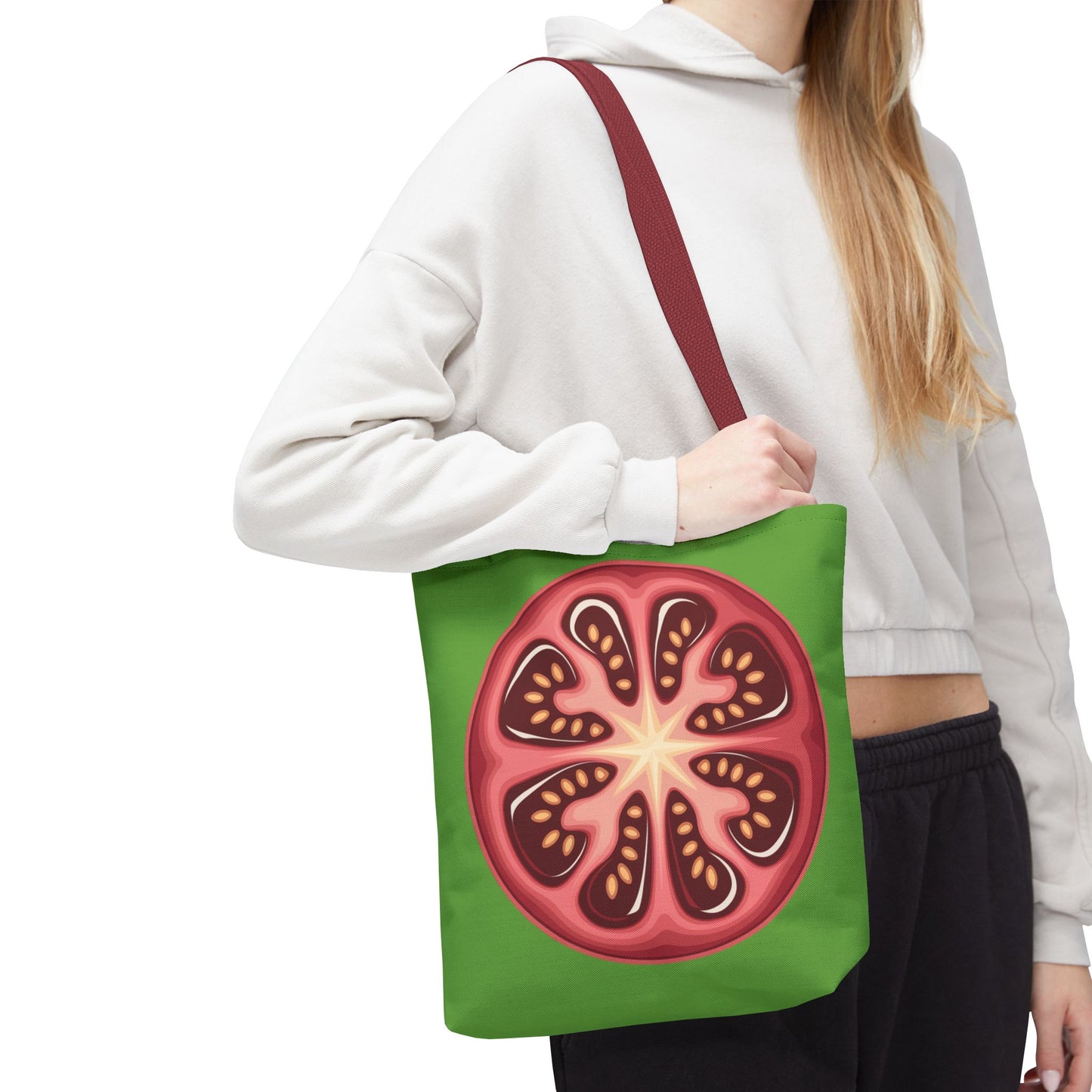 Vibrant Tomato Pattern Tote Bag - Grocery Bag, Reusable Shopping Bag, Eco-Friendly Tote, Farmhouse Decor, Gift for Gardeners