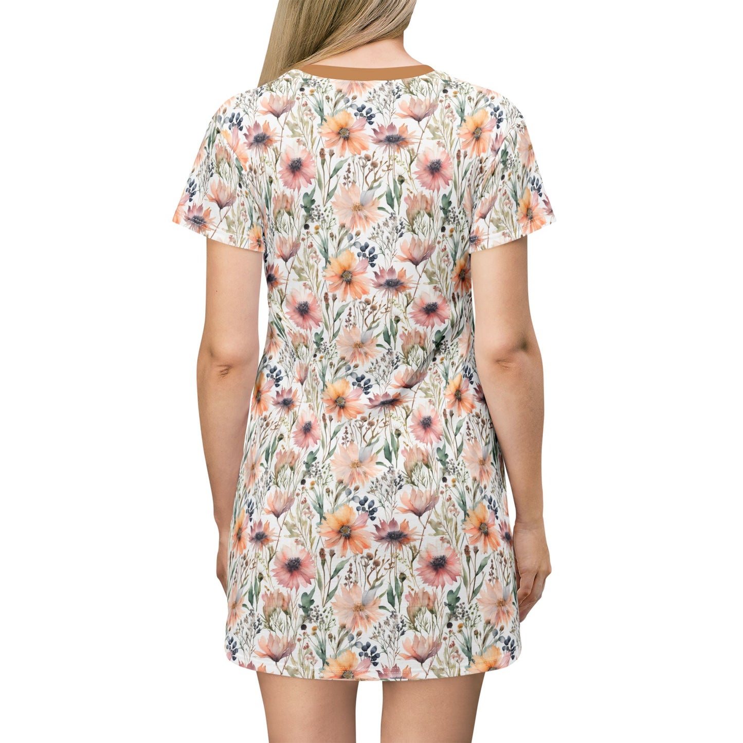 Floral Print T-Shirt Dress for Casual Elegance