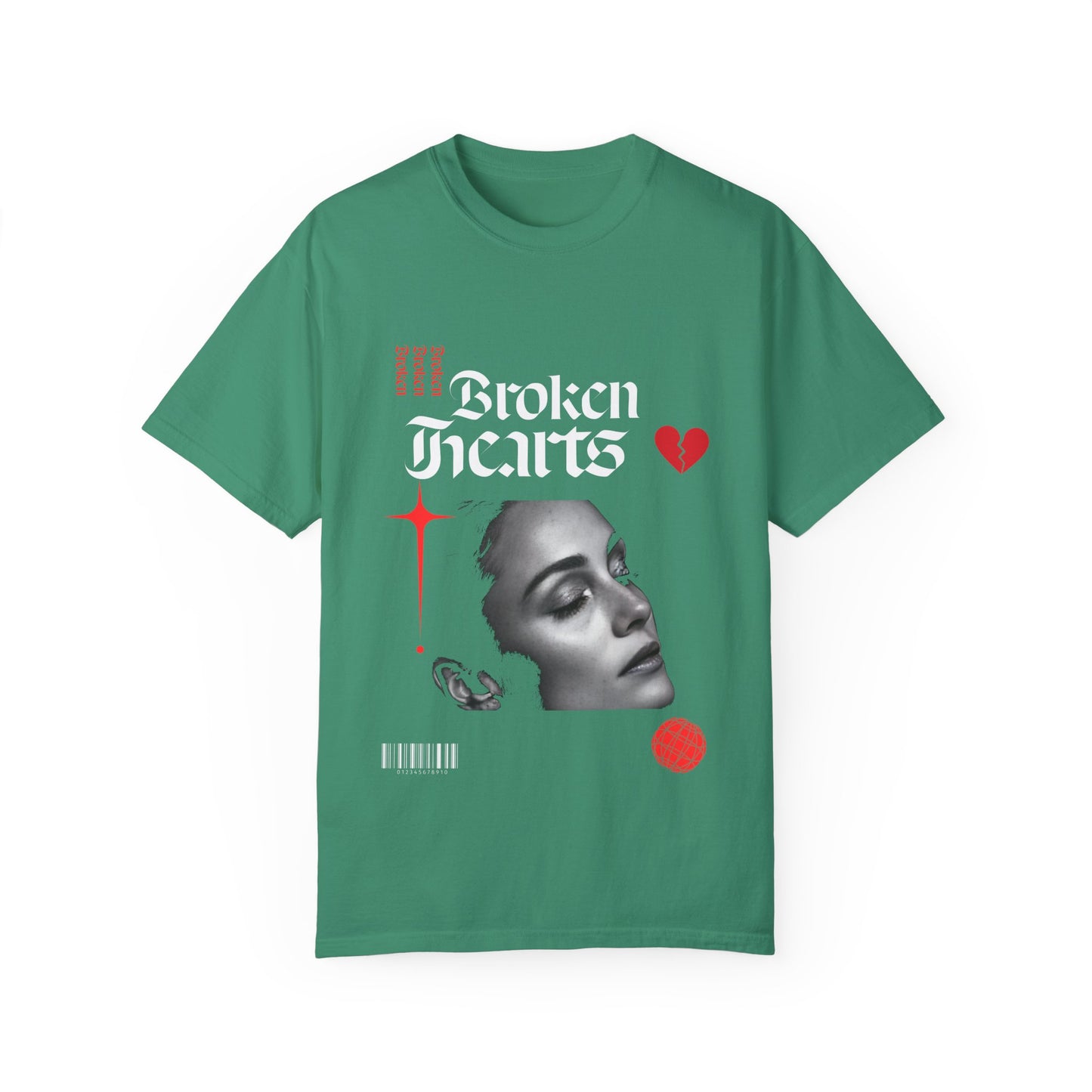 Broken Hearts Unisex Garment-Dyed T-Shirt - Trendy Graphic Tee for Casual Looks