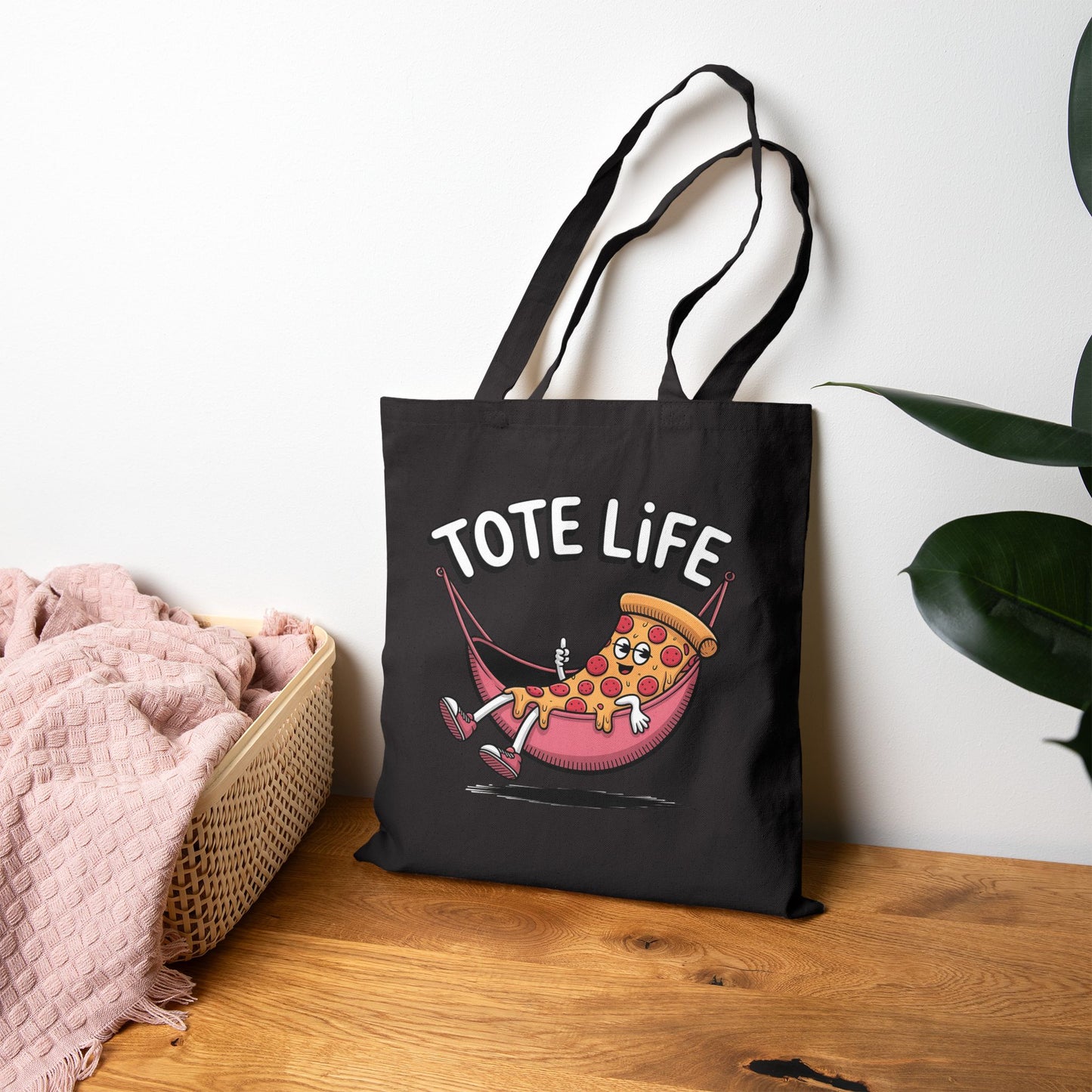 Pizza Lover's Cotton Canvas Tote Bag - Fun, Durable, Eco-Friendly Gift for Foodies, Shopping, Beach, or Grocery