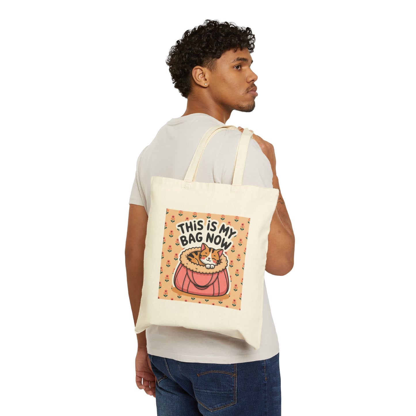 Cute Cat Tote Bag, Pet Lover Gift, Eco-Friendly Shopping Bag, Casual Everyday Use, Funny Gift for Cat Owners