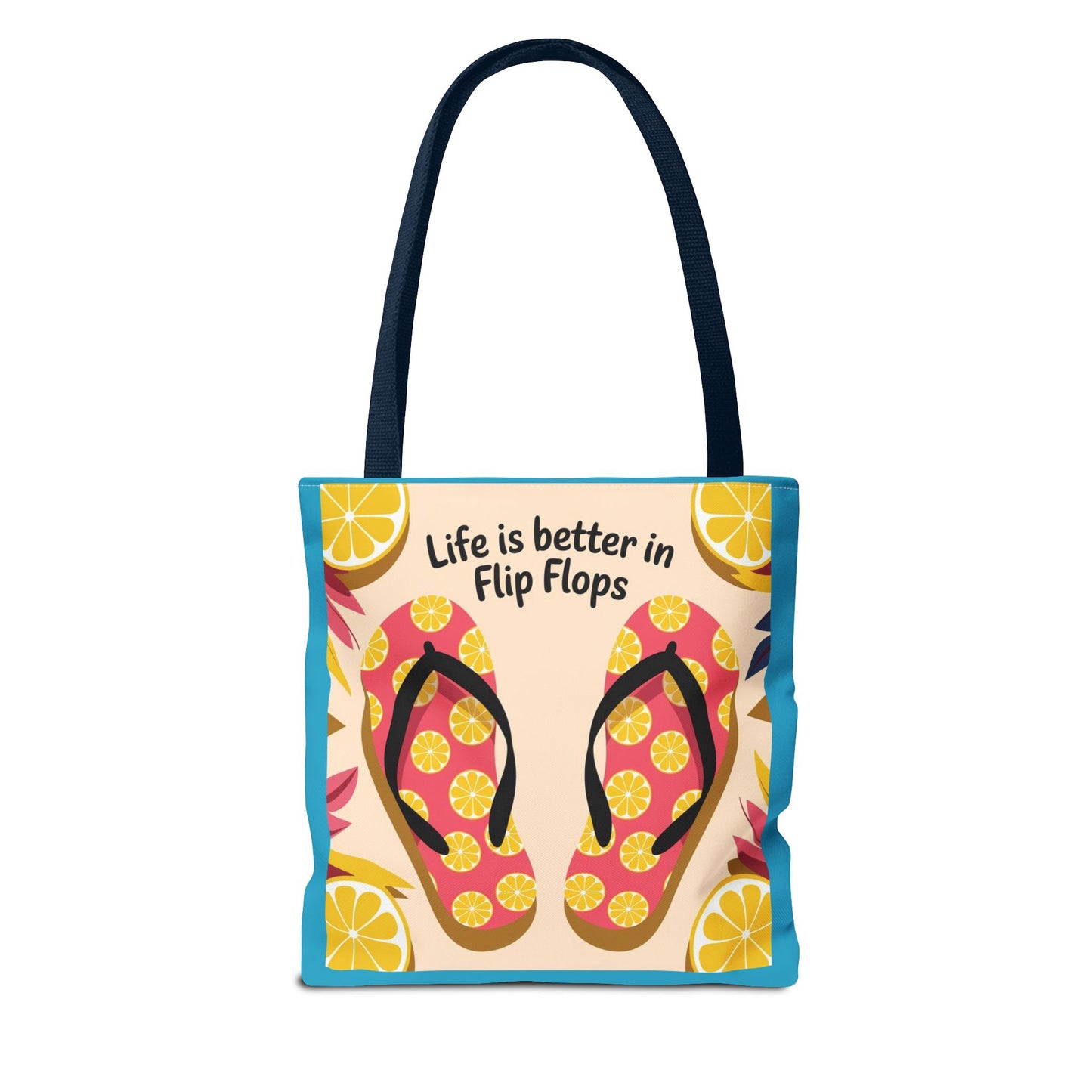Beach Vibes Tote Bag - Summer Essentials, Fun Beach Accessory, Flip Flop Lover Gift, Vacation Tote, Relaxing Day Out