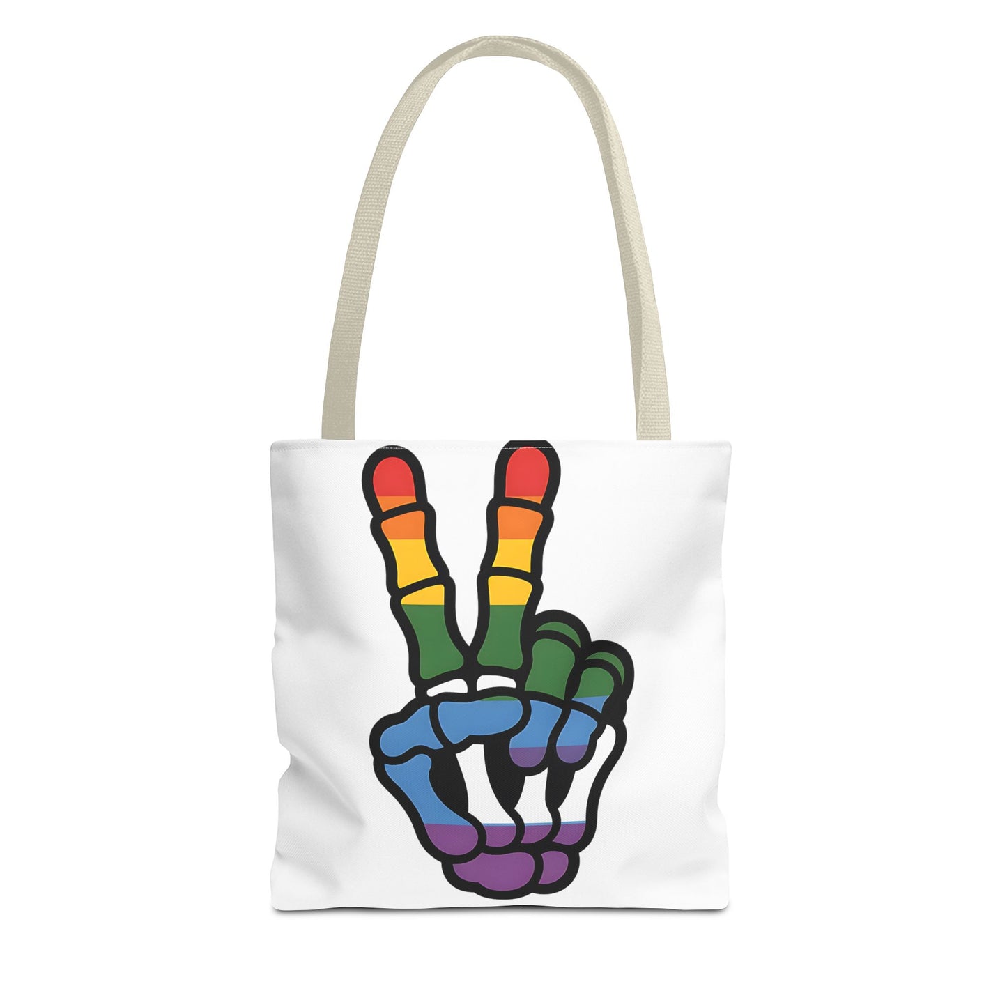 Rainbow Peace Tote Bag - Stylish Eco-Friendly Bag for Everyday Use