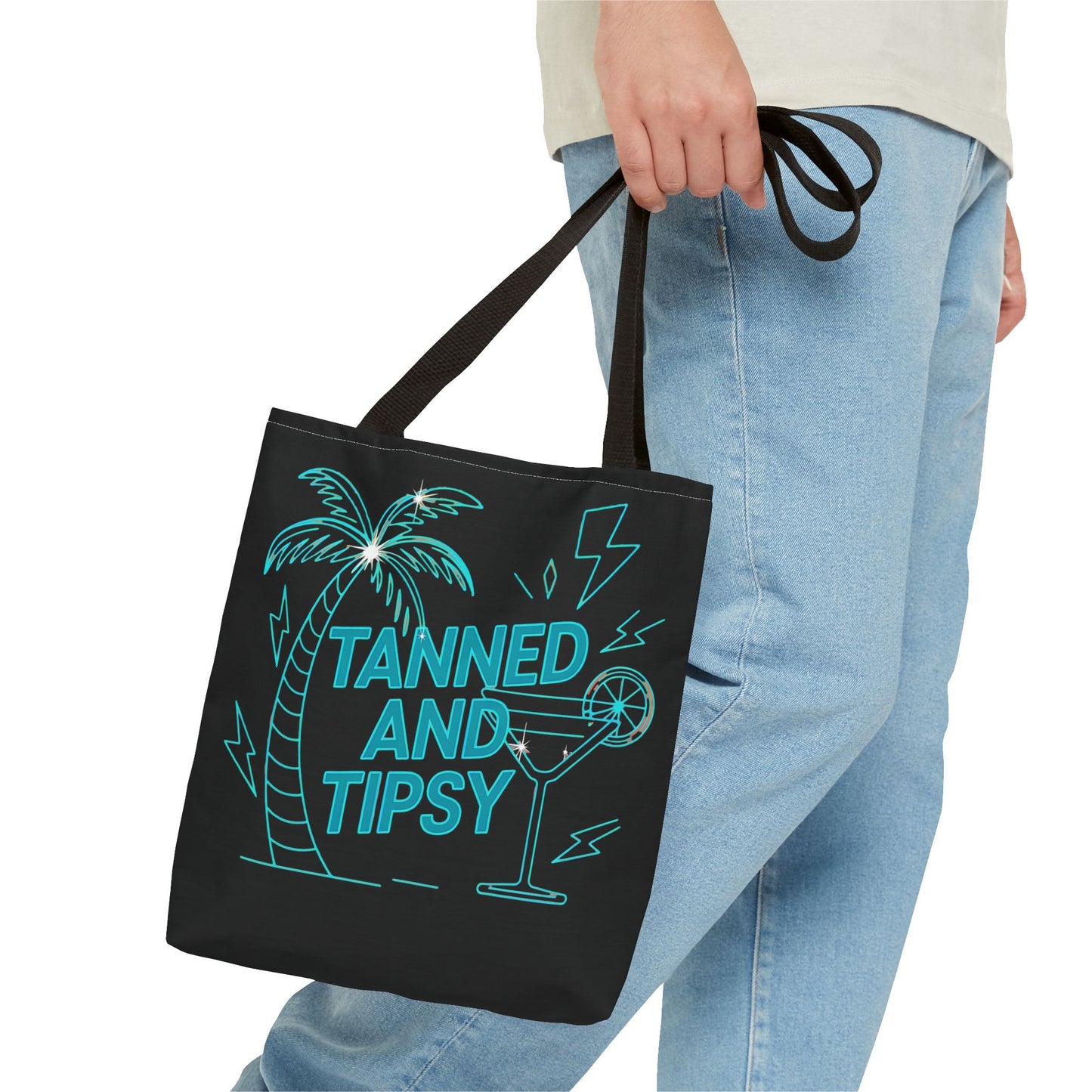 Tanned and Tipsy Tote Bag | Beach Bag, Summer Accessory, Travel Tote, Fun Gift, Poolside Essential