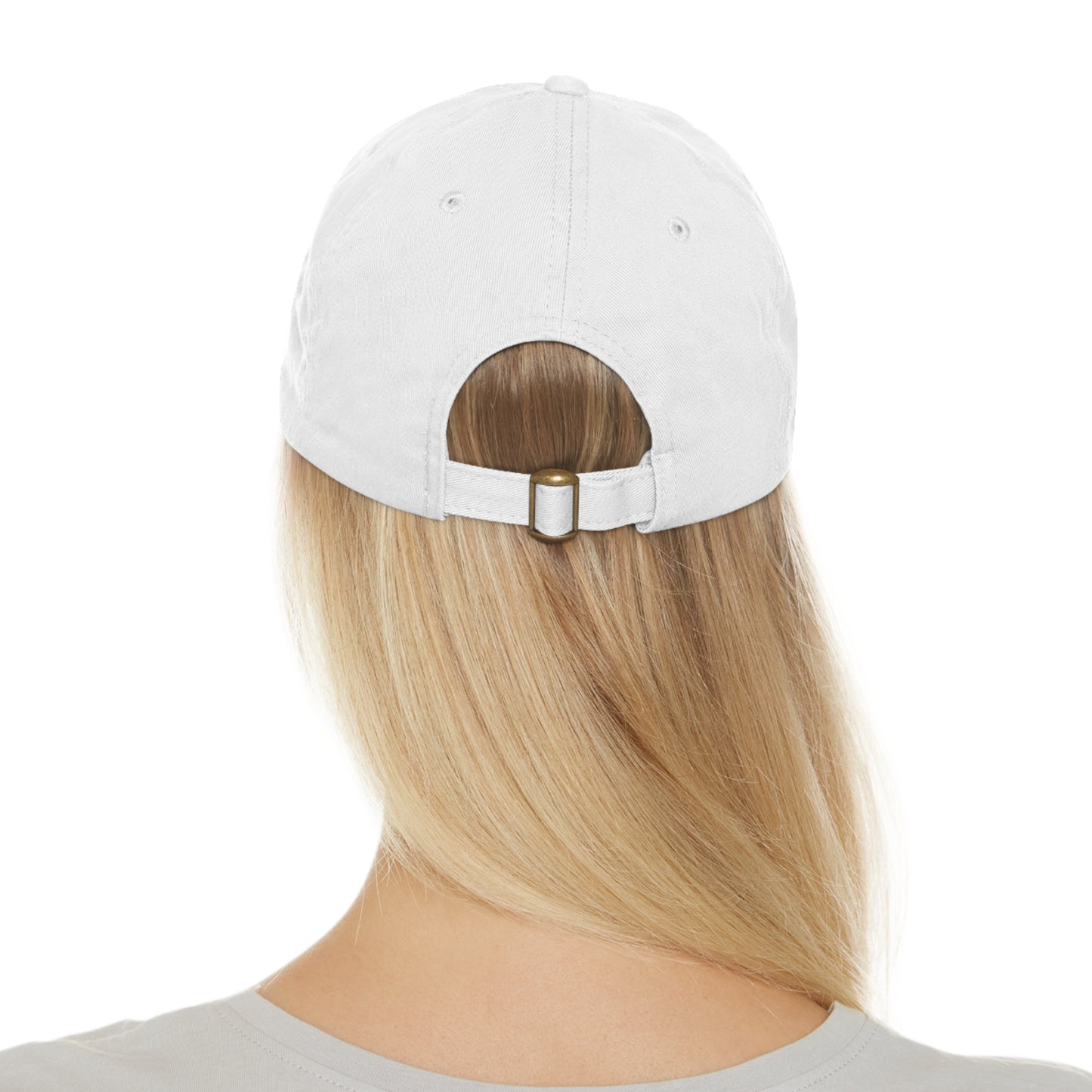 Custom Round Leather Patch Dad Hat for Casual Style