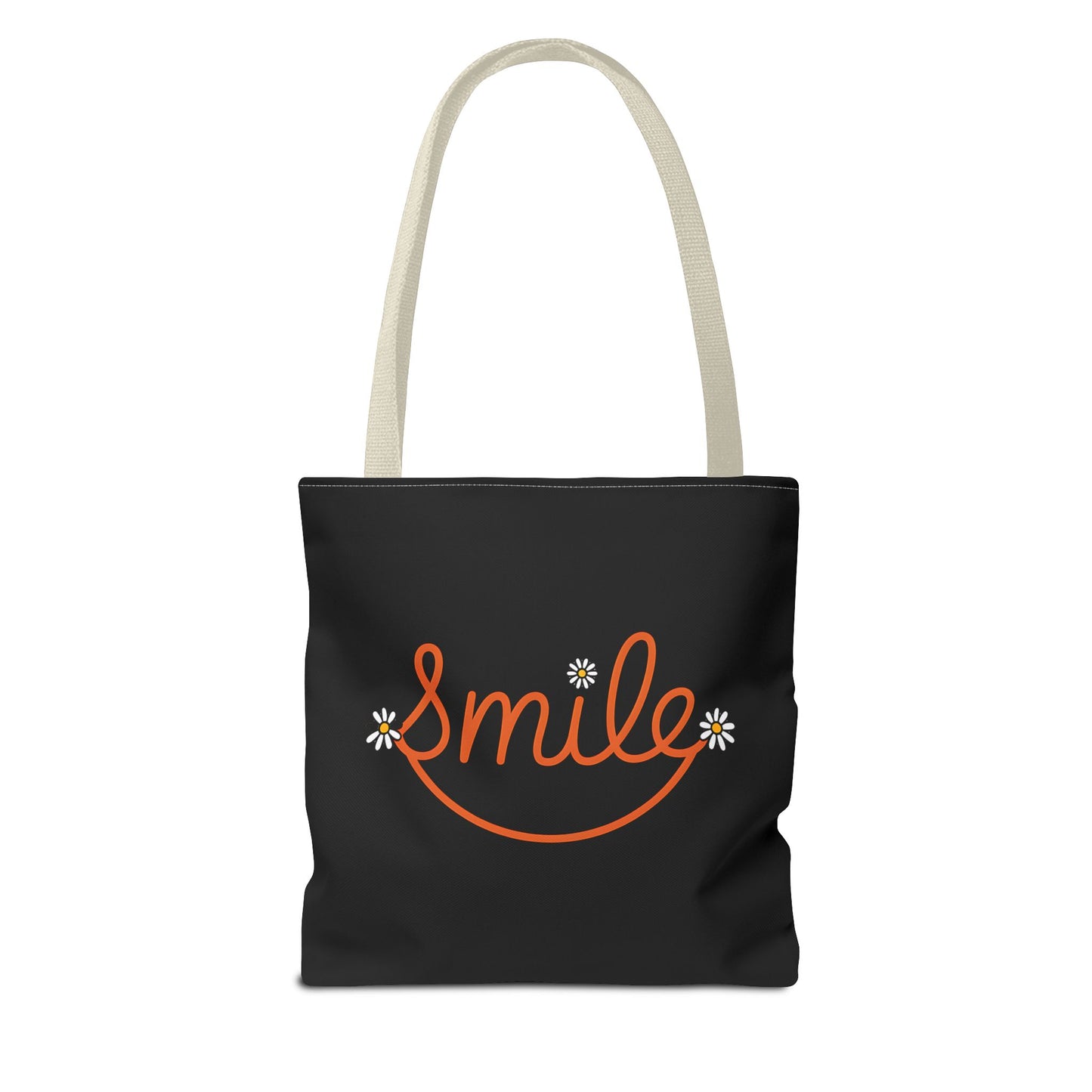 Smile Tote Bag - Cheerful Floral Design for Everyday Use