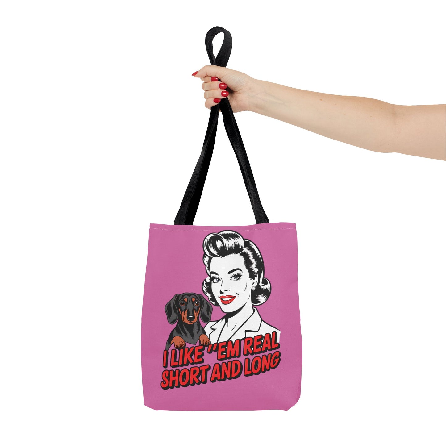 Retro Dog Lover Tote Bag, Cute Pink Handbag, Pet Lover Gift, Funny Dog Mom Bag, Vintage Animal Lover Shopping Tote