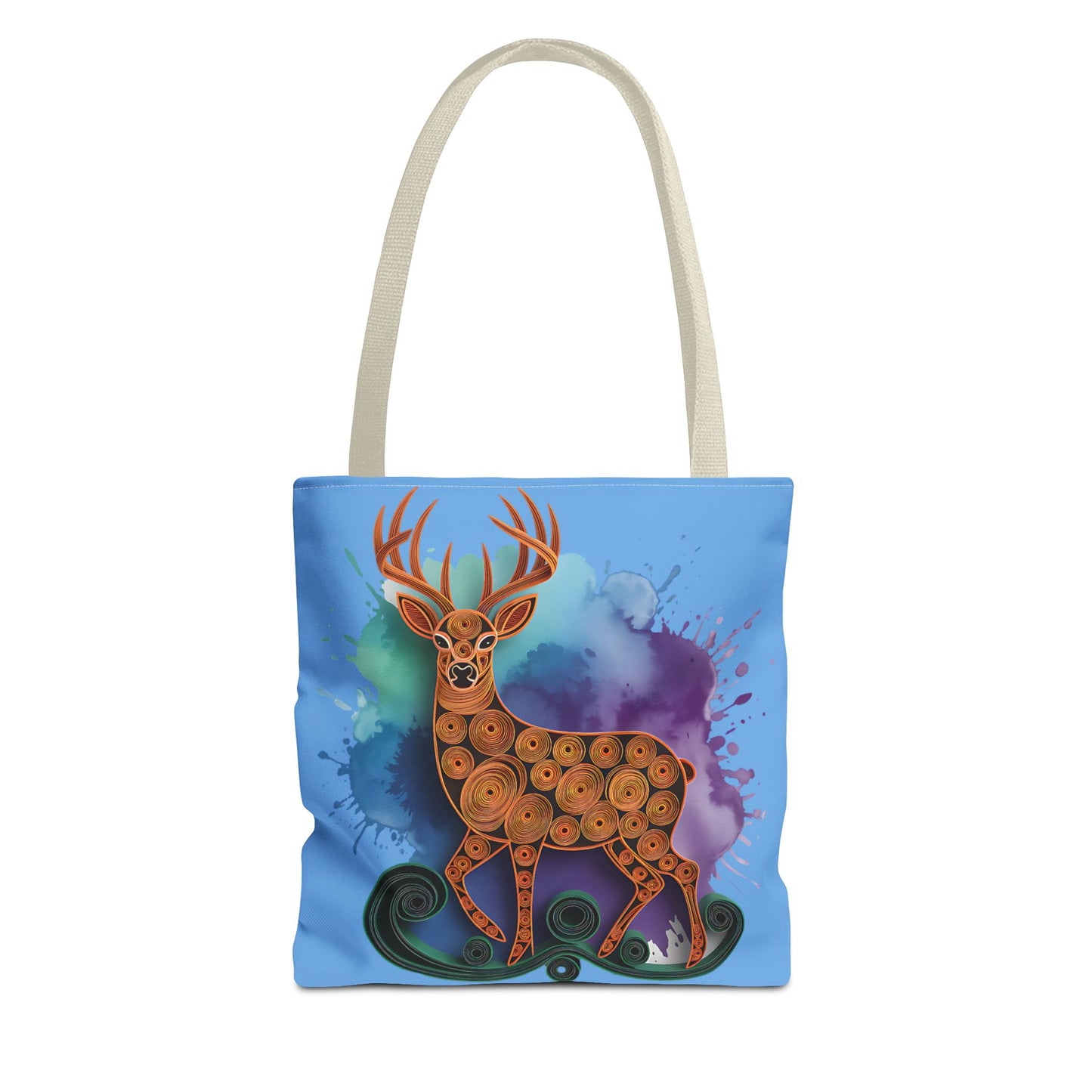 Bohemian Deer Tote Bag, Eco-Friendly Shopping Bag, Colorful Canvas Shoulder Bag, Gift for Nature Lovers, Unique Reusable Tote