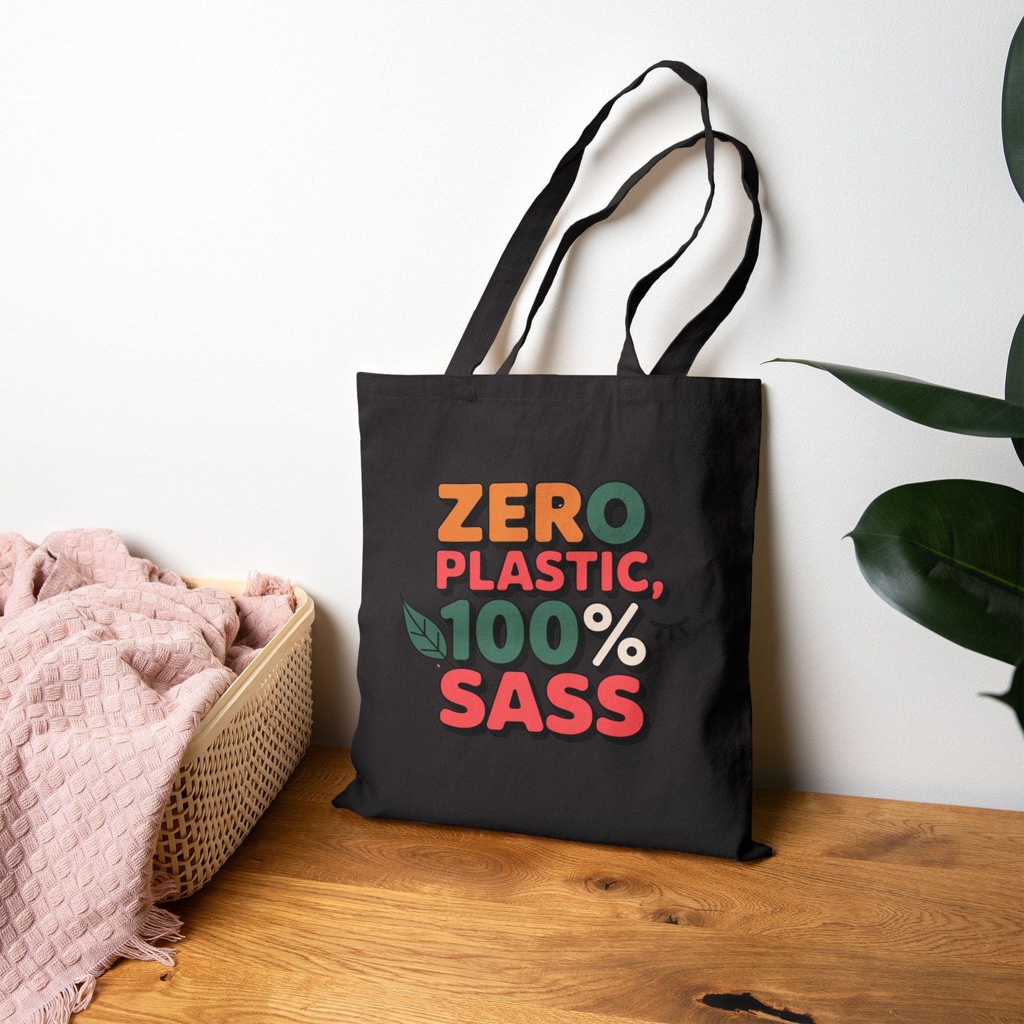 Sassy Eco-Friendly Cotton Canvas Tote Bag, Reusable Grocery Bag, Sustainable Shopping Tote, Gift for Eco-Conscious Friends, Fun Everyday Bag