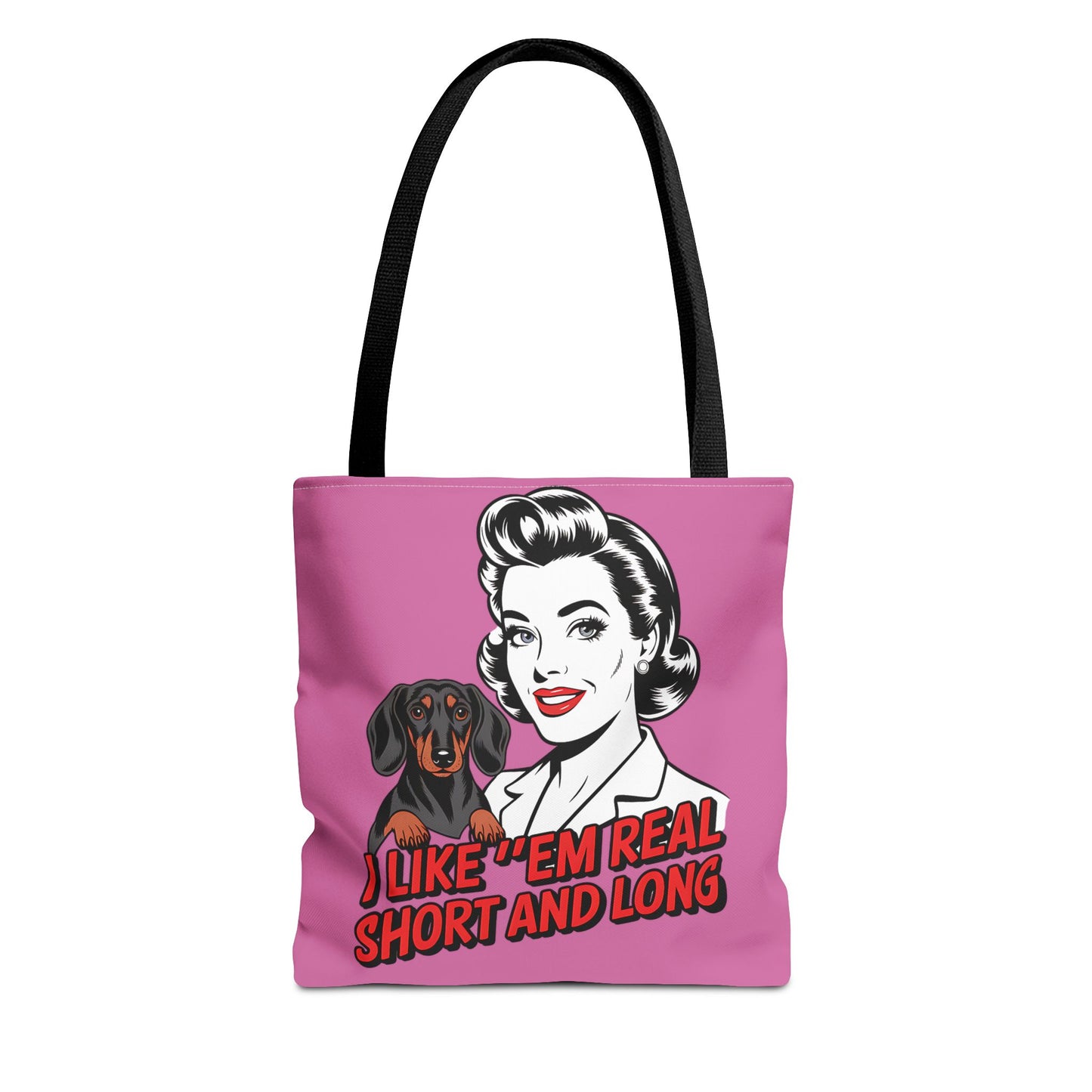 Retro Dog Lover Tote Bag, Cute Pink Handbag, Pet Lover Gift, Funny Dog Mom Bag, Vintage Animal Lover Shopping Tote