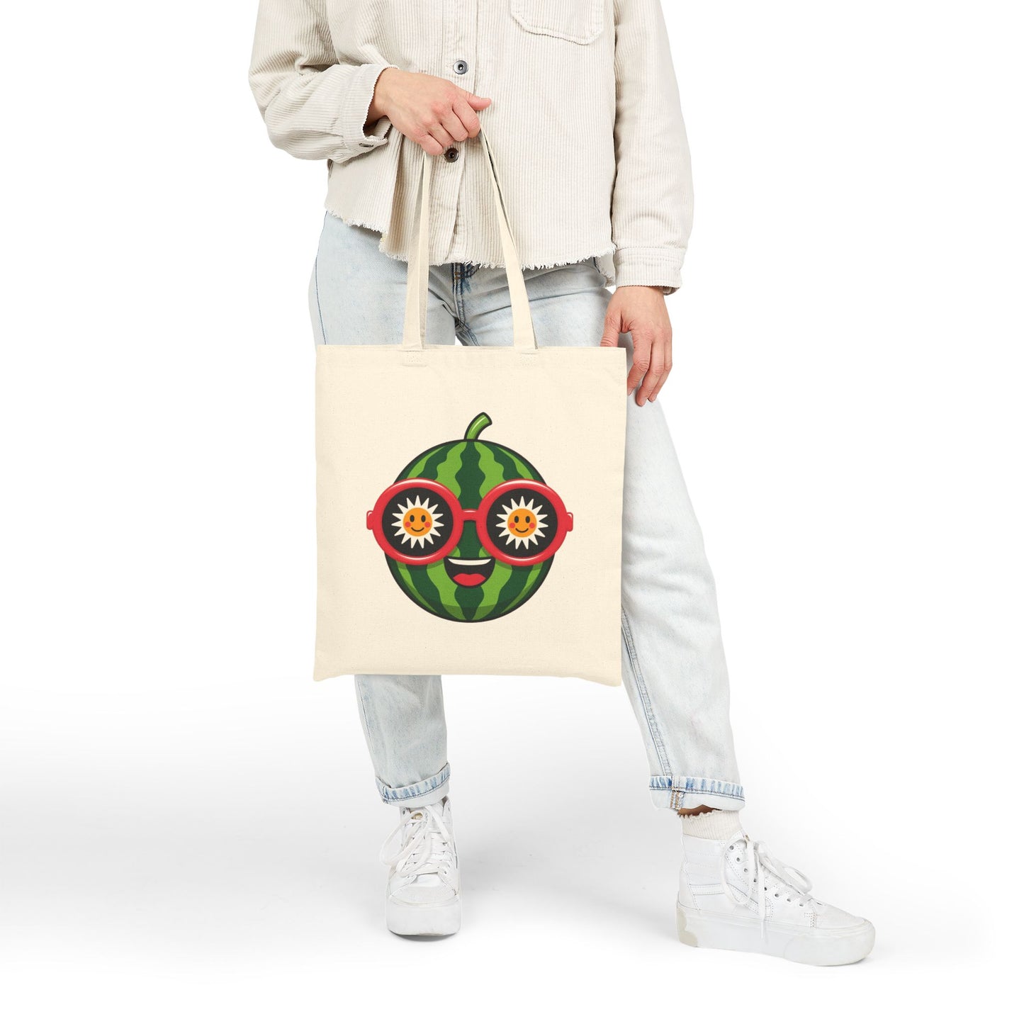 Whimsical Watermelon Tote Bag - Fun Eco-Friendly Shopping Bag, Reusable Grocery Bag, Cute Beach Bag, Gift for Fruit Lovers