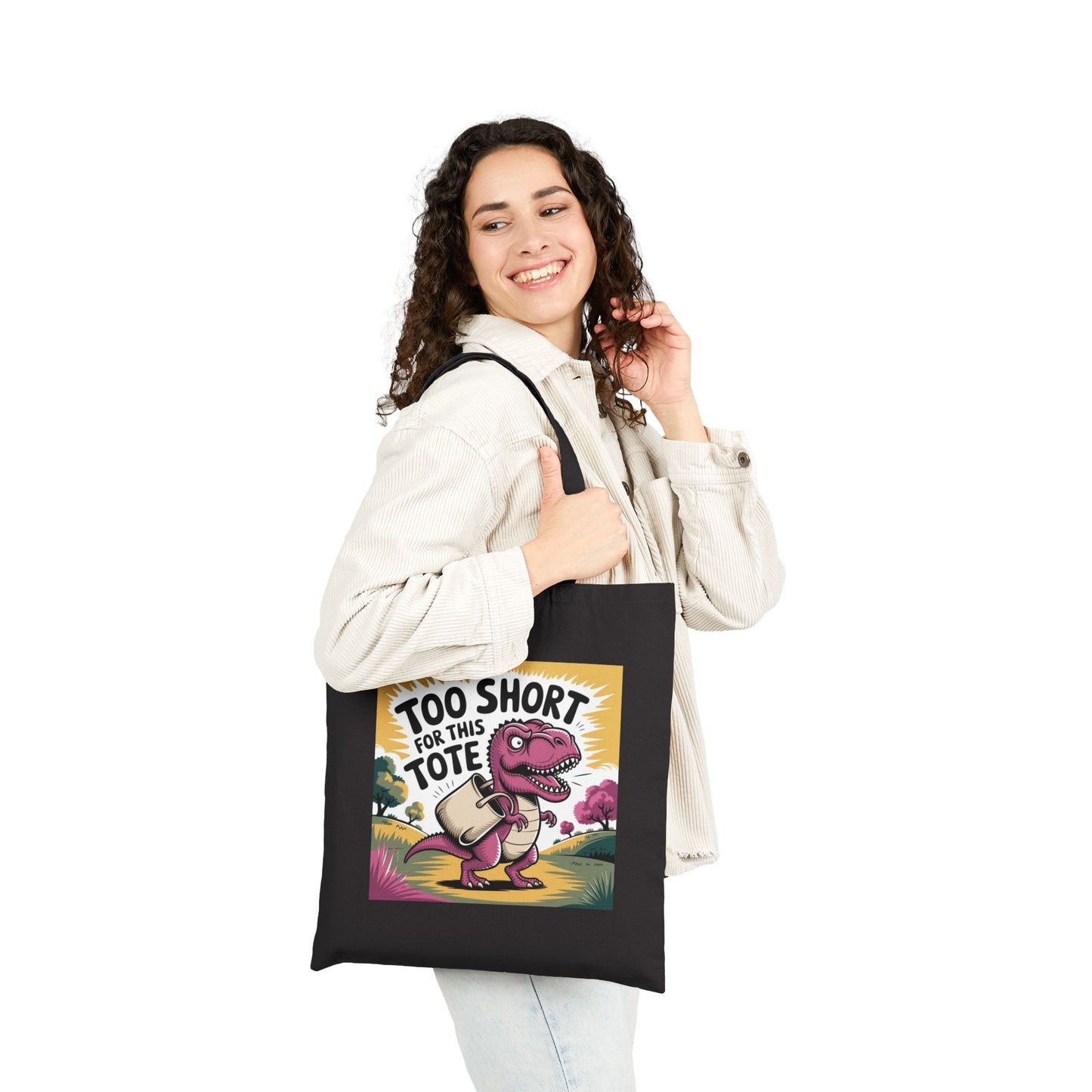 Funny Dinosaur Tote Bag, Reusable Shopping Bag, Gift for Dinosaurs Lovers, Eco-Friendly Tote, Cute Canvas Bag
