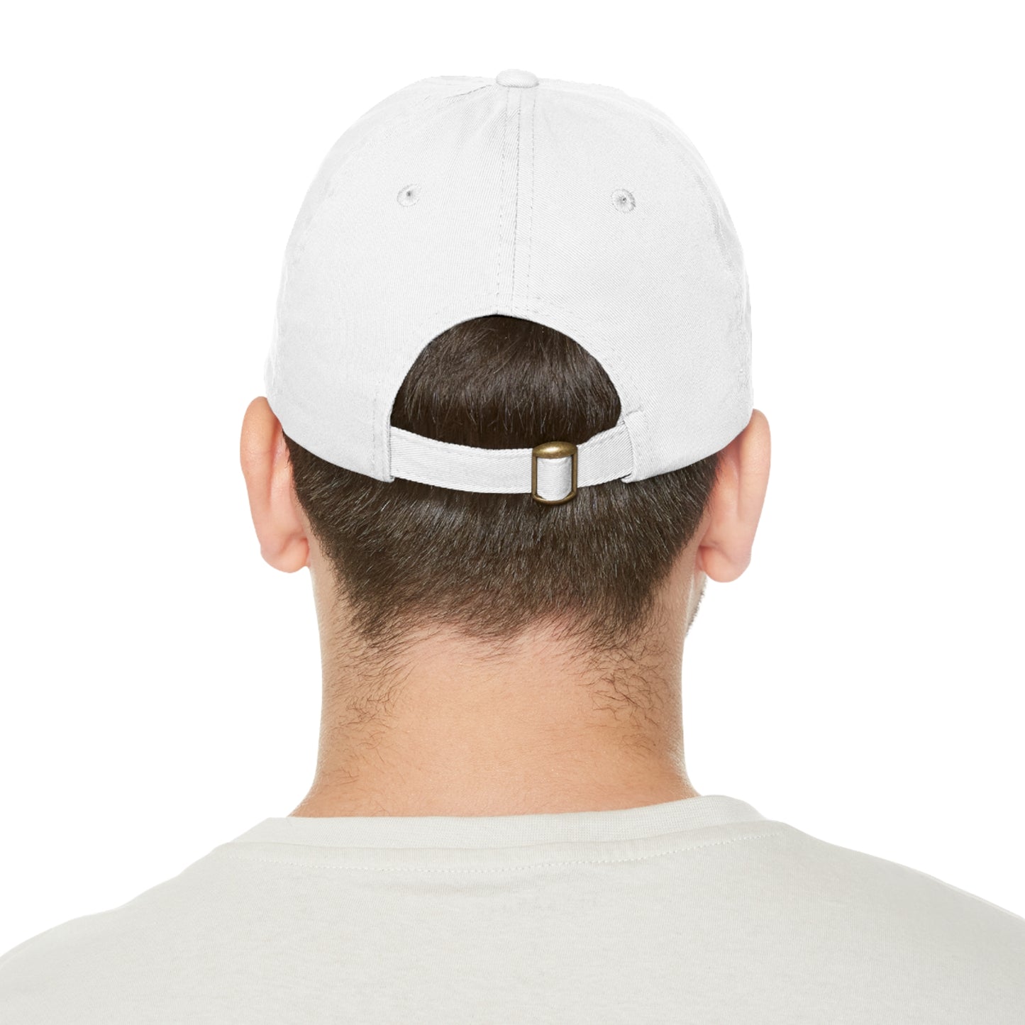 Custom Round Leather Patch Dad Hat for Casual Style