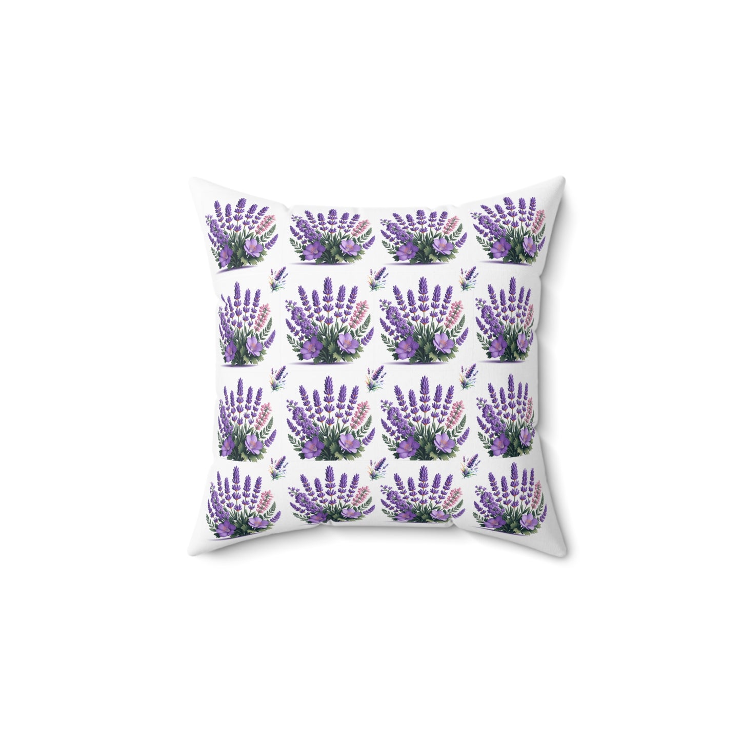 Lavender Floral Square Pillow - Cozy Home Decor Accent