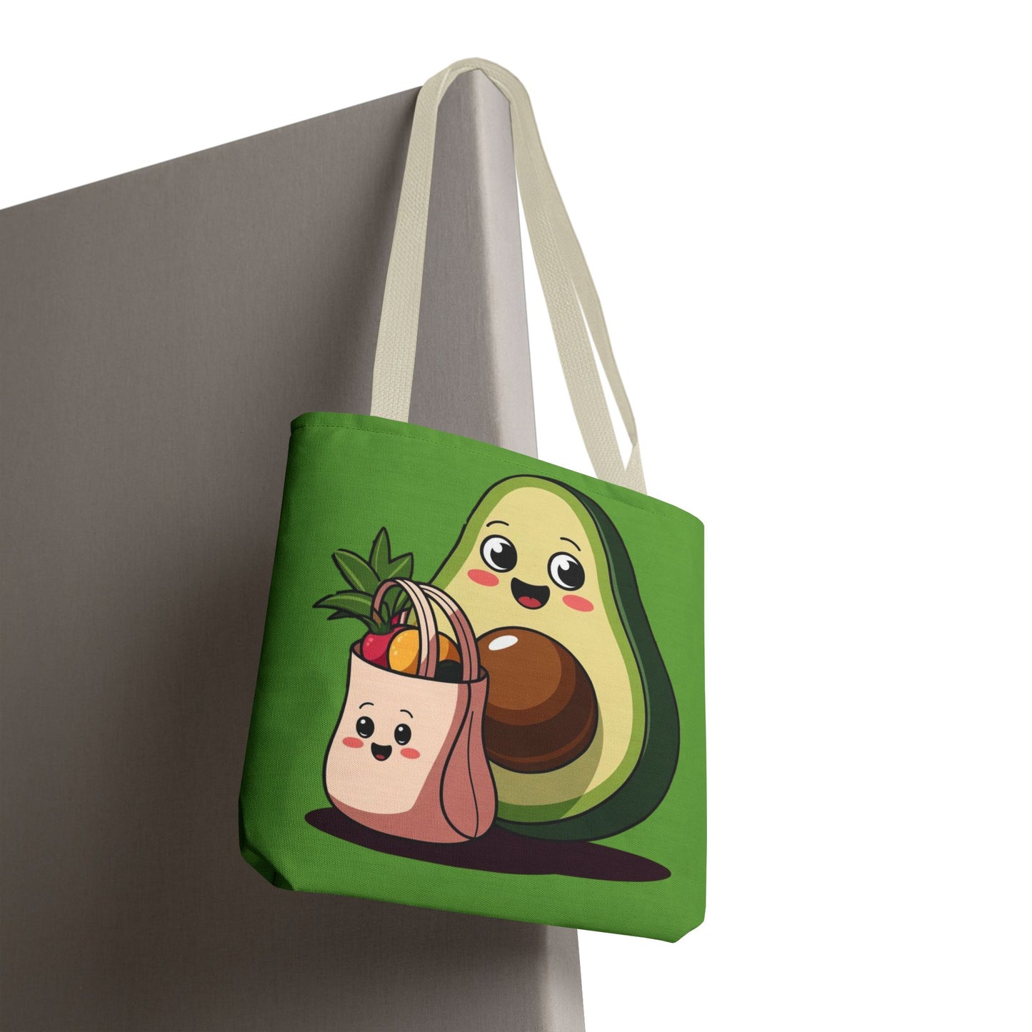 Cute Avocado Tote Bag, Eco-Friendly Shopping, Gift for Foodies, Farmers Market, Fun and Quirky