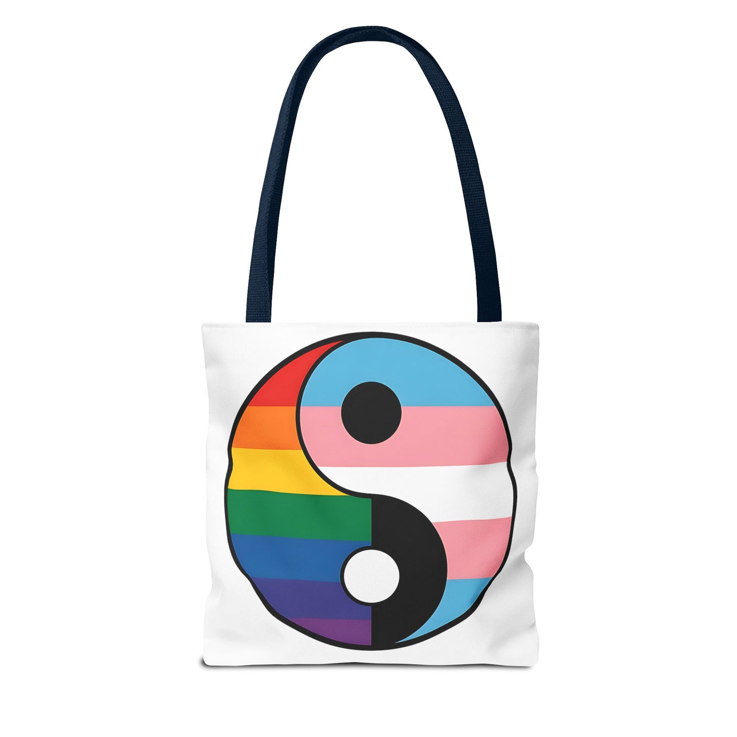Yin Yang Pride Tote Bag - Colorful LGBTQ+ Symbol for Everyday Use