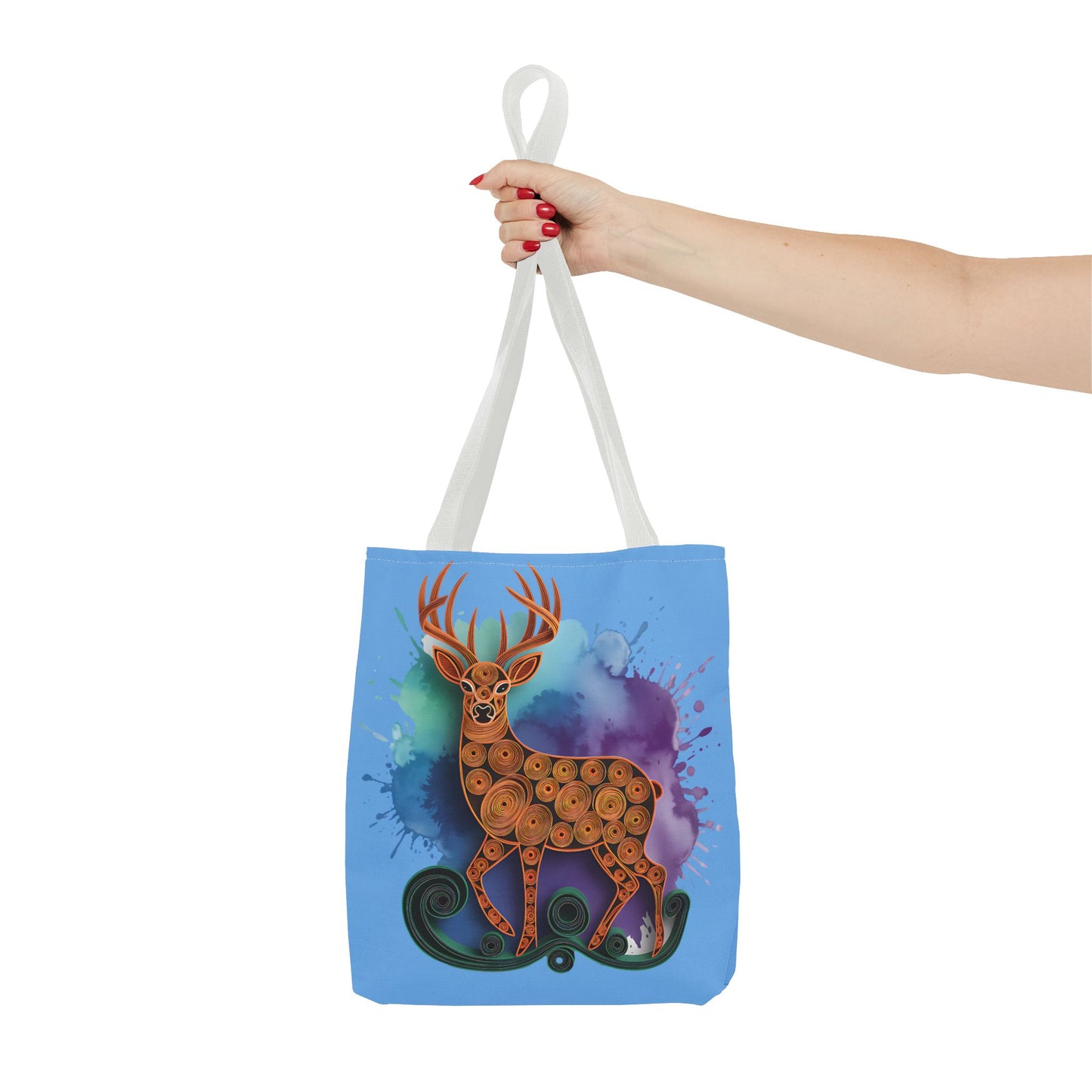 Bohemian Deer Tote Bag, Eco-Friendly Shopping Bag, Colorful Canvas Shoulder Bag, Gift for Nature Lovers, Unique Reusable Tote