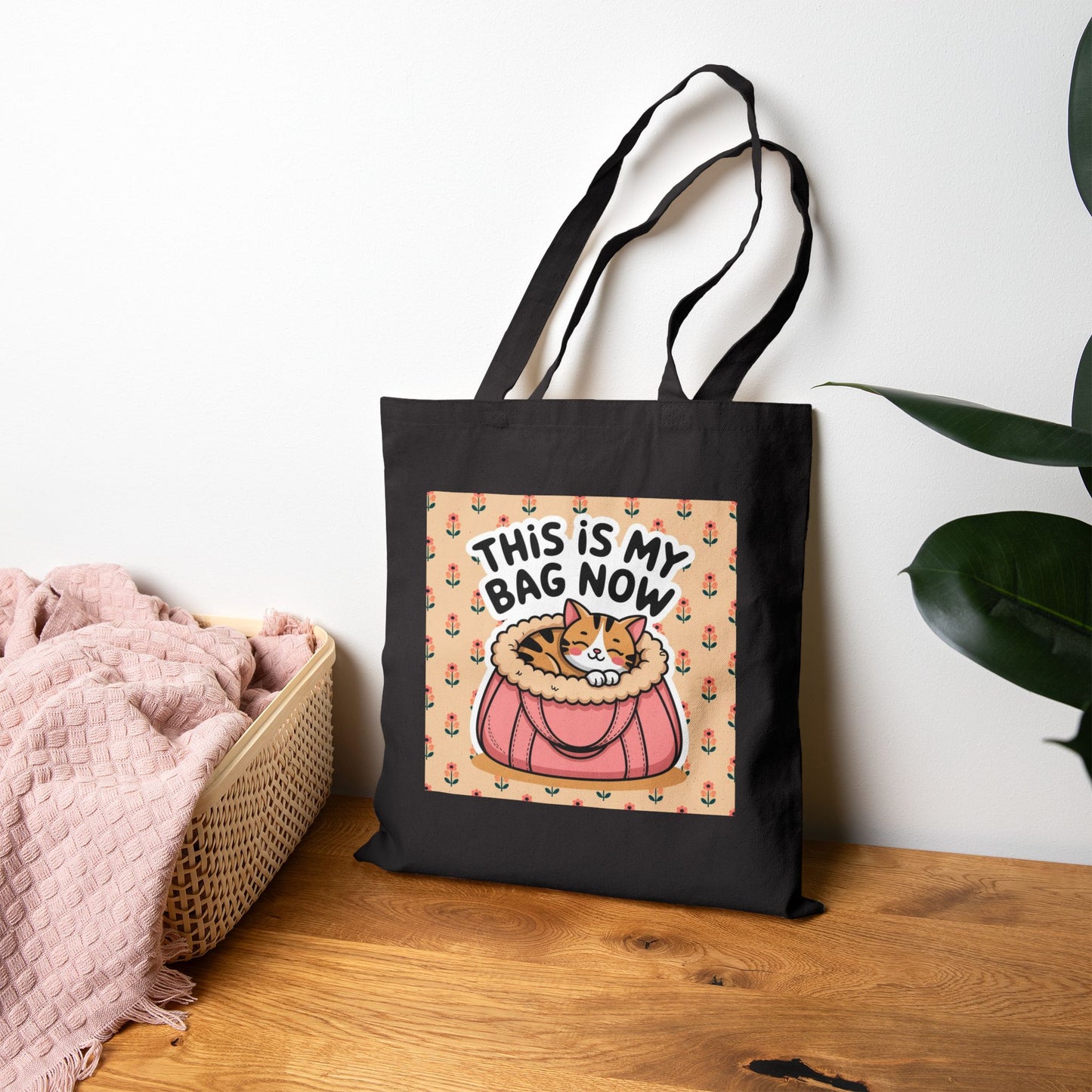 Cute Cat Tote Bag, Pet Lover Gift, Eco-Friendly Shopping Bag, Casual Everyday Use, Funny Gift for Cat Owners