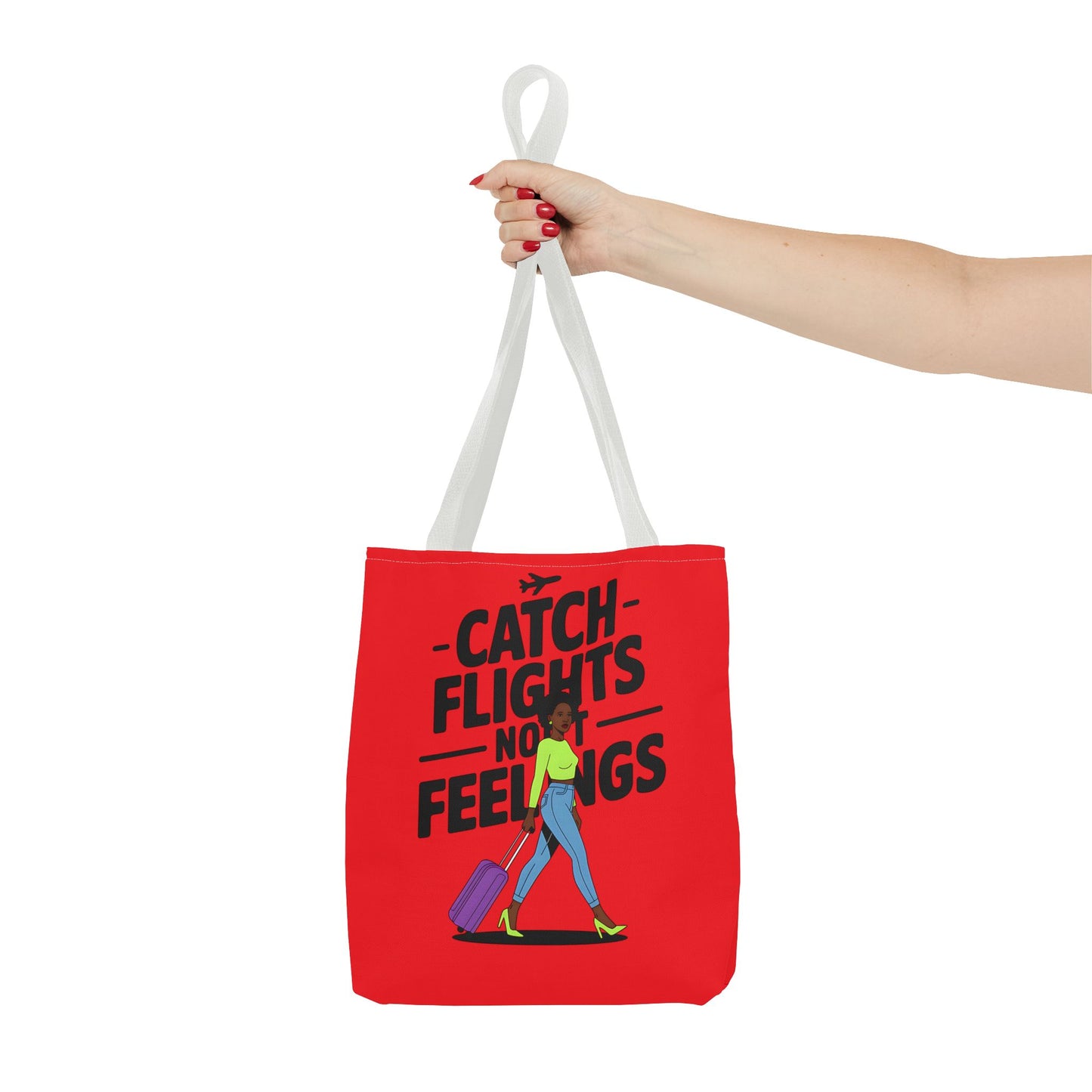 Catch Flights Not Feelings Tote Bag | Travel Gift, Vacation Accessory, Summer Beach Bag, Stylish Shopping Tote, Gift for Travelers
