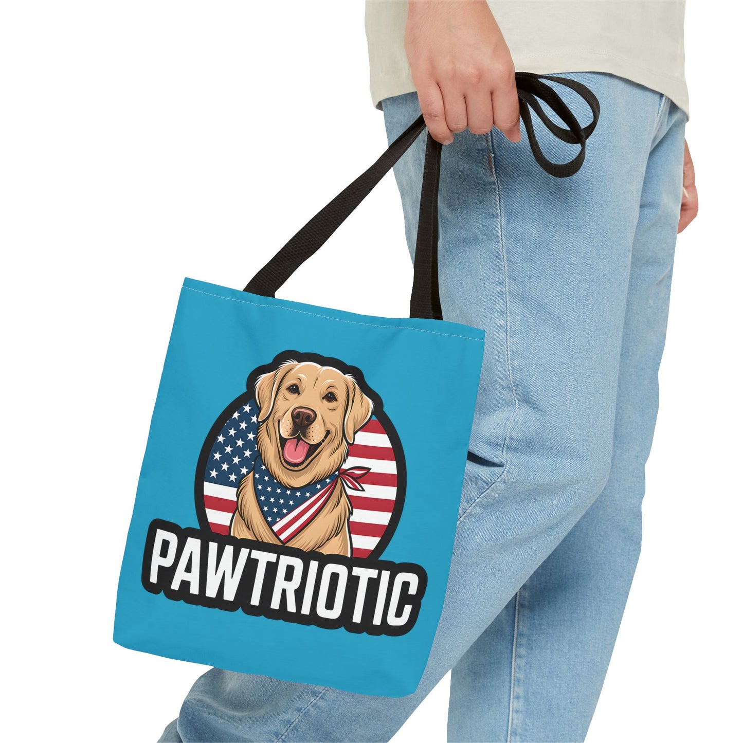 Pawtrotic Tote Bag, Dog Lover's Accessory, Patriotic Dog Tote, Animal Appreciation Gift, Fourth of July Celebration