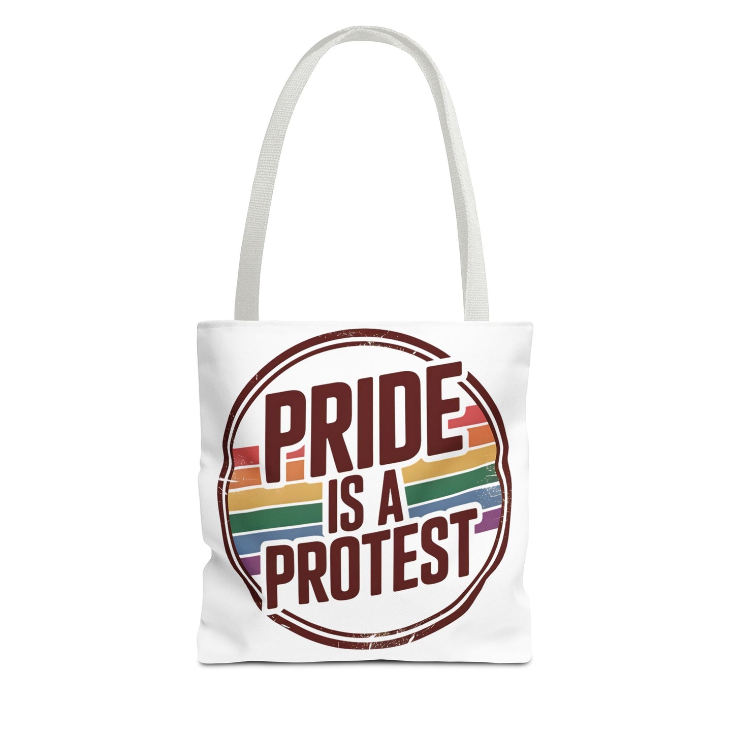 Pride Is A Protest Tote Bag - Eco-Friendly Carryall for LGBTQ+ Activism