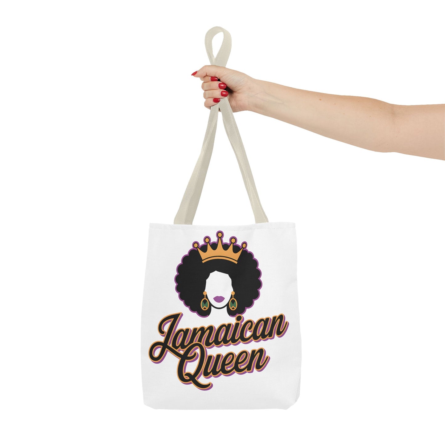 Jamaican Queen Tote Bag - Stylish Canvas Bag for Proud Heritage