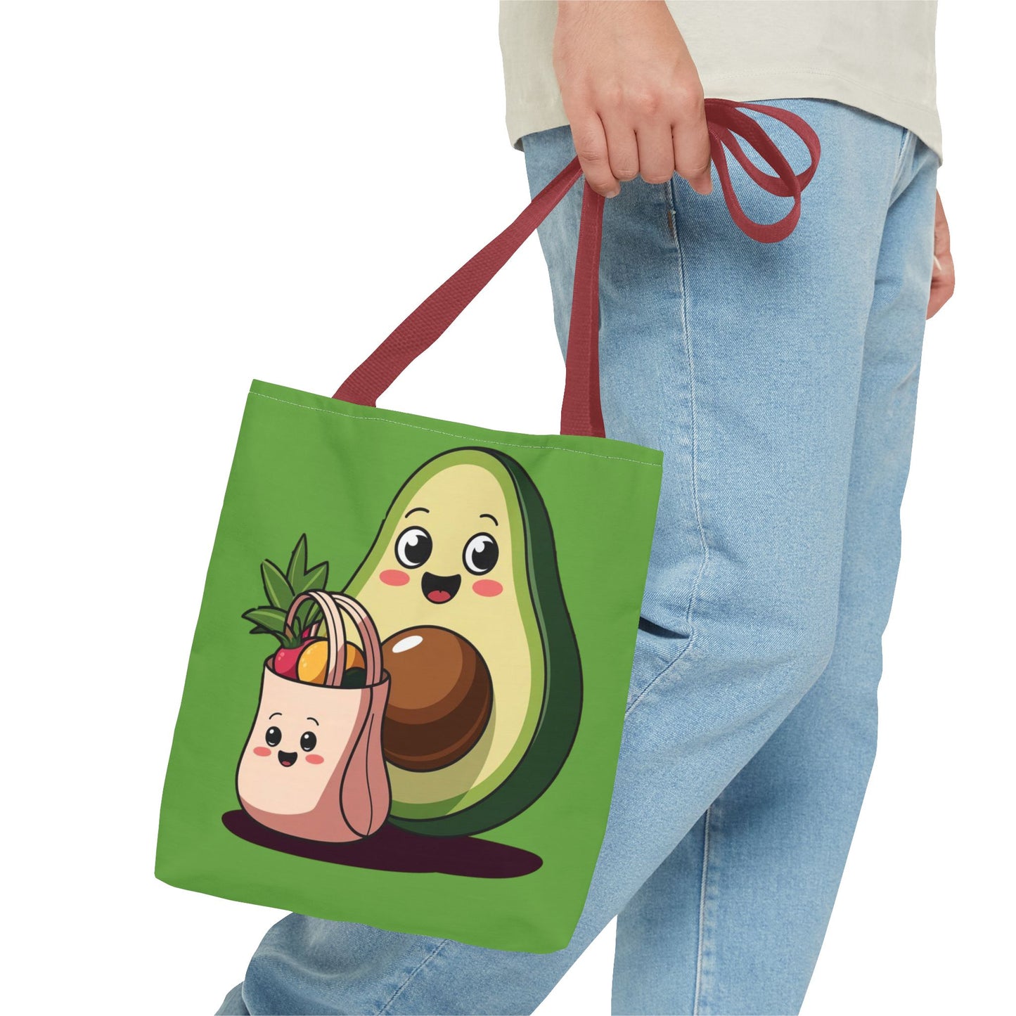 Cute Avocado Tote Bag, Eco-Friendly Shopping, Gift for Foodies, Farmers Market, Fun and Quirky