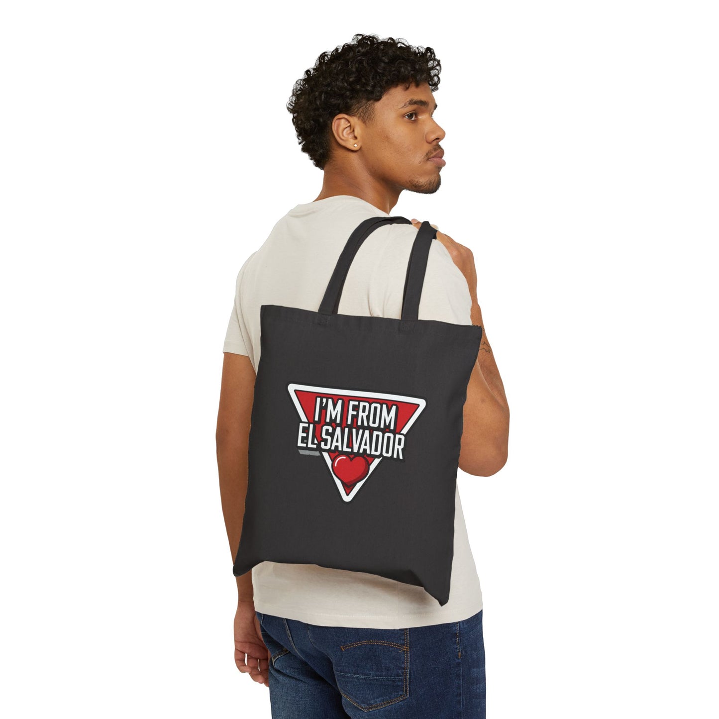 El Salvador Pride Cotton Canvas Tote Bag, Eco-Friendly Shopper, Great for Travel, Culture Events, Gifts for Friends, Beach Bag