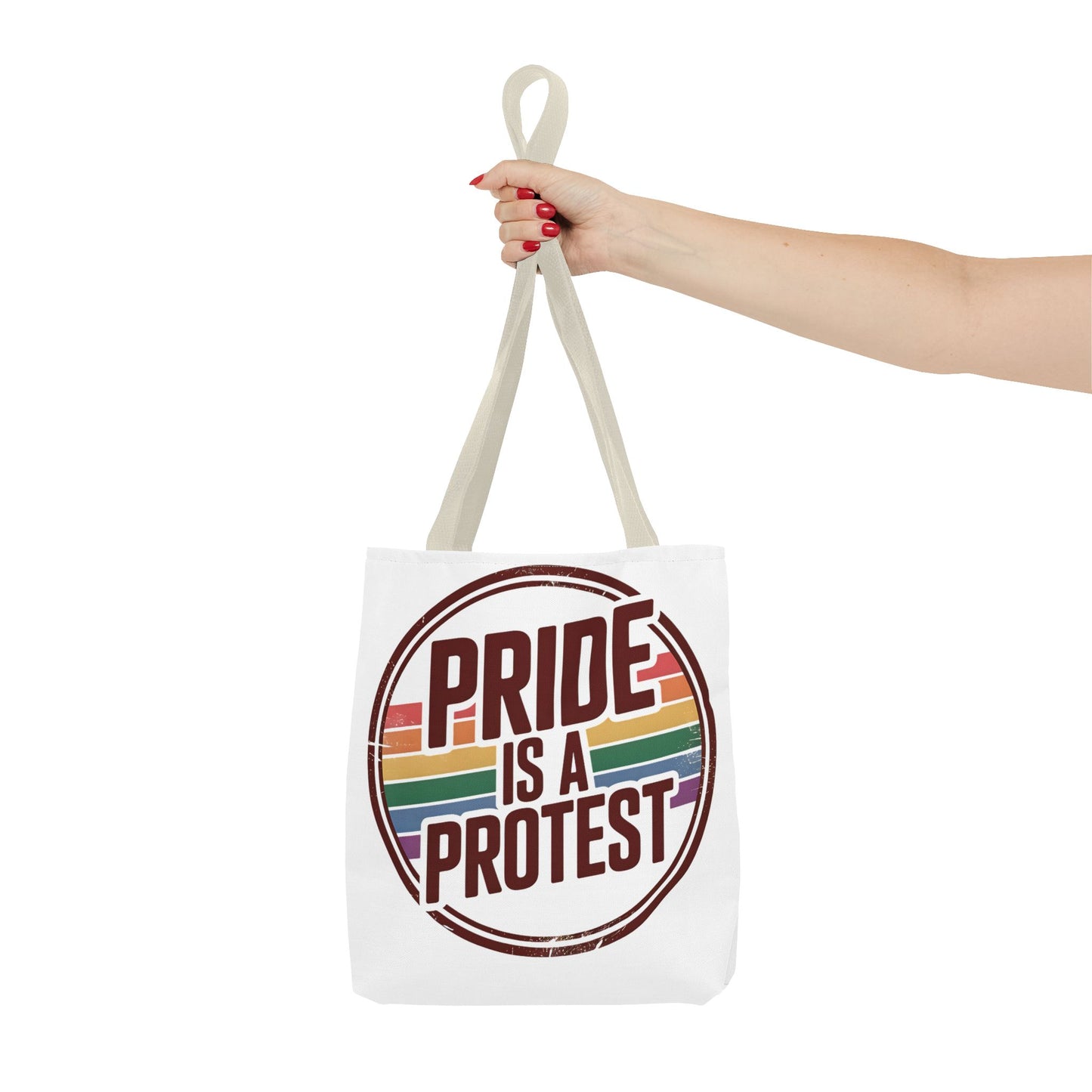 Pride Is A Protest Tote Bag - Eco-Friendly Carryall for LGBTQ+ Activism